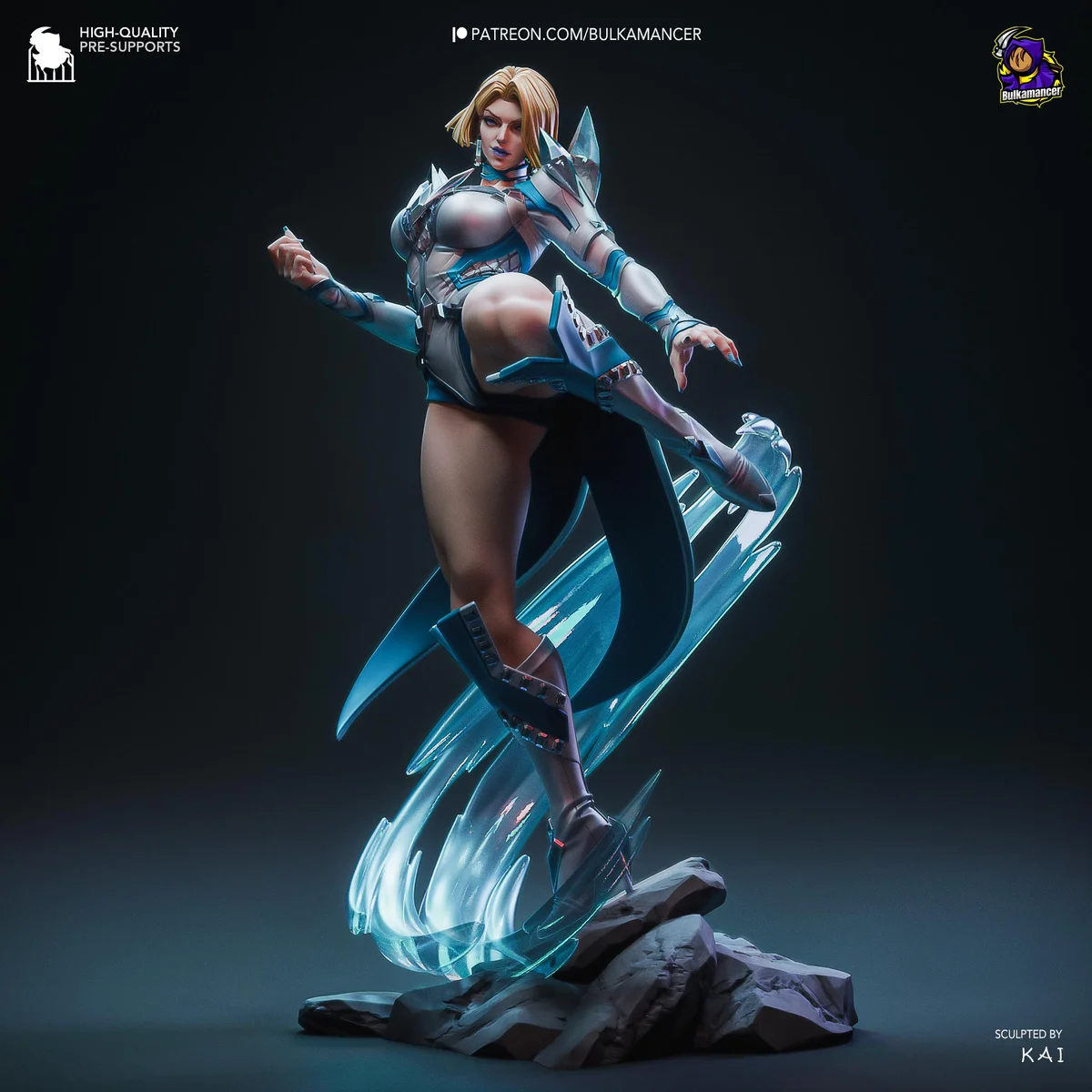 Emma Frost White Queen Telepath Mutant - Marvel Rivals X-Men Unpainted Resin Figurine Kit - 1/8 Scale 254mm 10.0in - 3D Printed Statue — 7/10