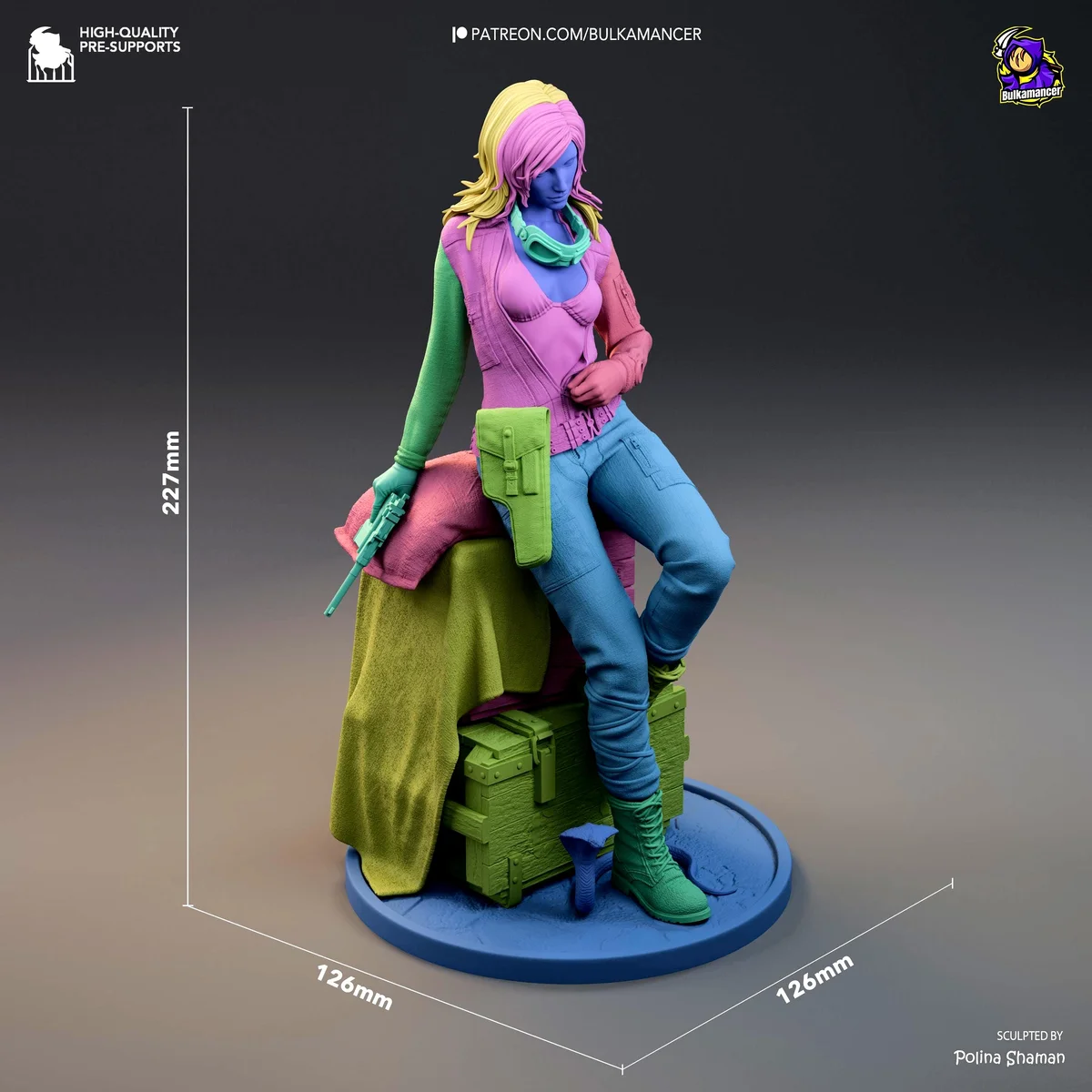 EVA Elisabeth Cold War Spy - Metal Gear Solid 3 Snake Eater Unpainted Resin Figurine Kit - 1/8 Scale 227mm 8.9in - 3D Printed Statue Fan Art — 2/10