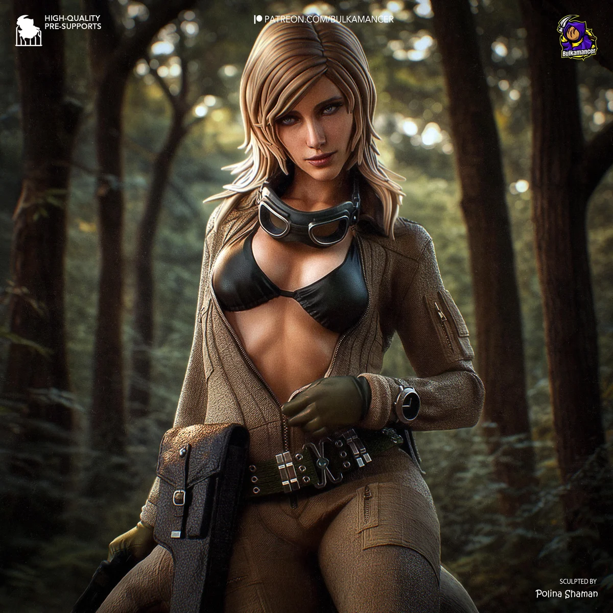 EVA Elisabeth Cold War Spy - Metal Gear Solid 3 Snake Eater Unpainted Resin Figurine Kit - 1/8 Scale 227mm 8.9in - 3D Printed Statue Fan Art — 4/10
