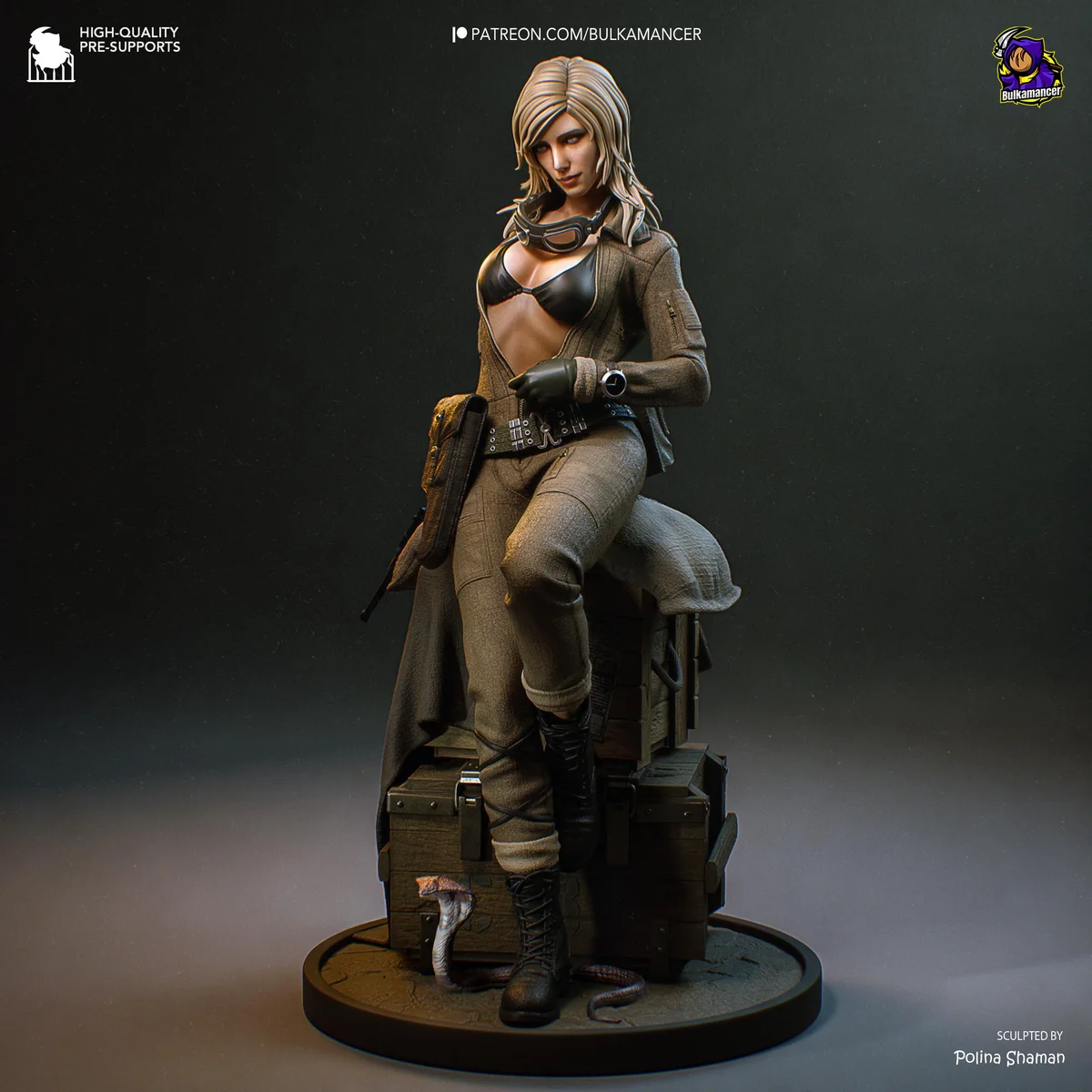 EVA Elisabeth Cold War Spy - Metal Gear Solid 3 Snake Eater Unpainted Resin Figurine Kit - 1/8 Scale 227mm 8.9in - 3D Printed Statue Fan Art — 5/10