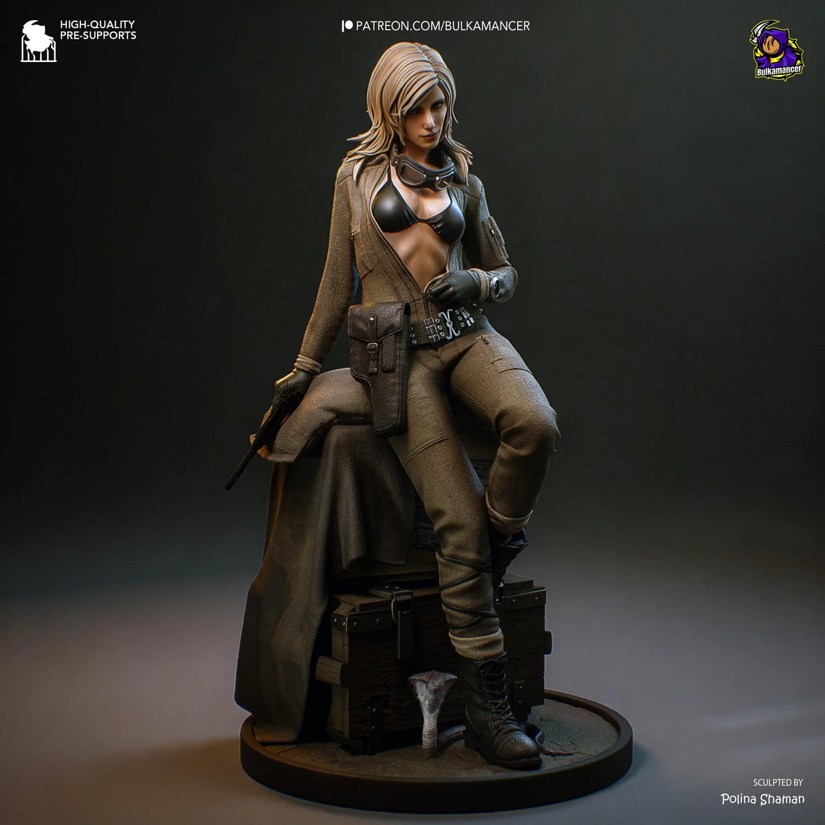 EVA Elisabeth Cold War Spy - Metal Gear Solid 3 Snake Eater Unpainted Resin Figurine Kit - 1/8 Scale 227mm 8.9in - 3D Printed Statue Fan Art — 6/10