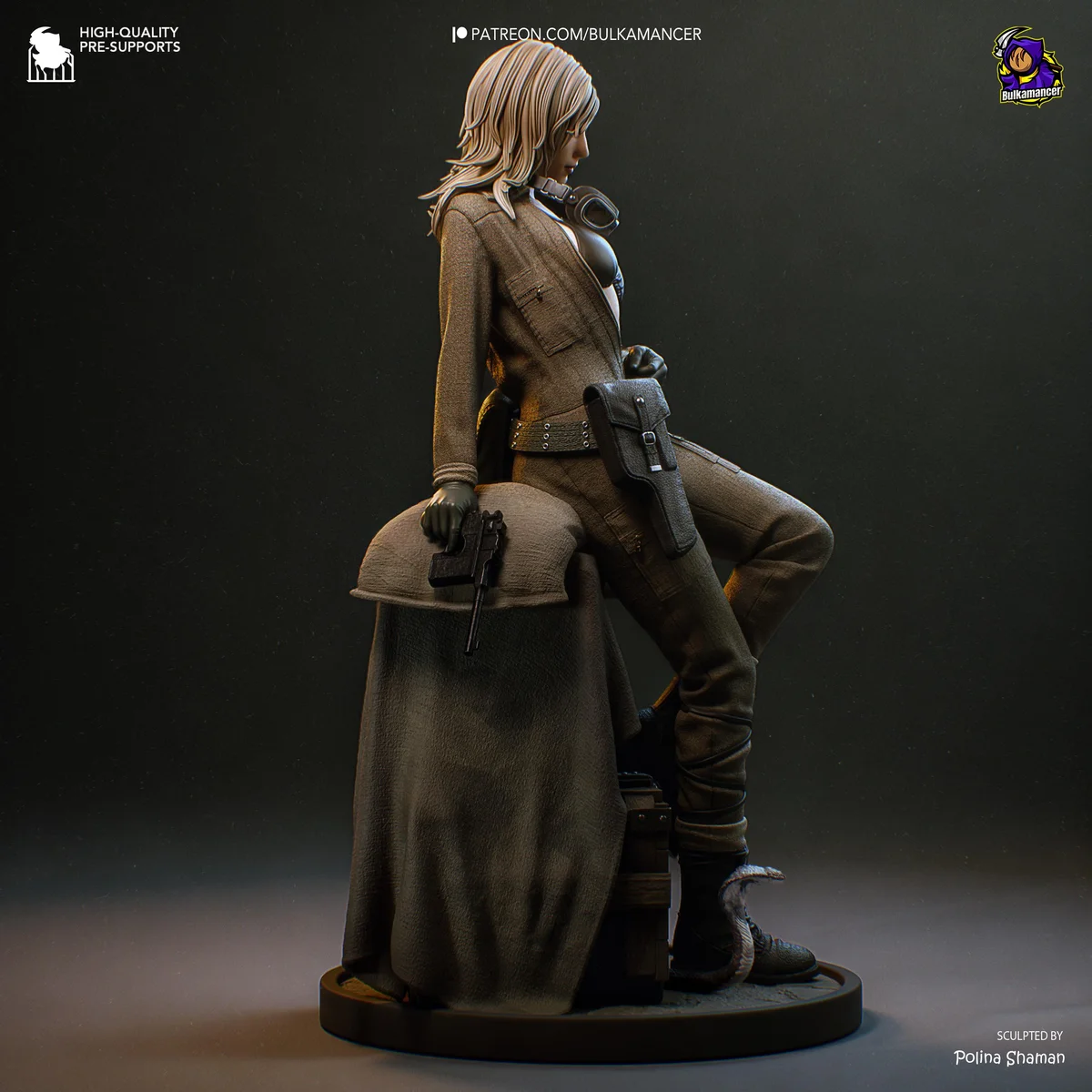 EVA Elisabeth Cold War Spy - Metal Gear Solid 3 Snake Eater Unpainted Resin Figurine Kit - 1/8 Scale 227mm 8.9in - 3D Printed Statue Fan Art — 7/10