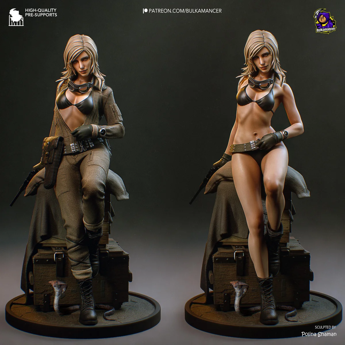 EVA Elisabeth Cold War Spy - Metal Gear Solid 3 Snake Eater Unpainted Resin Figurine Kit - 1/8 Scale 227mm 8.9in - 3D Printed Statue Fan Art — 10/10