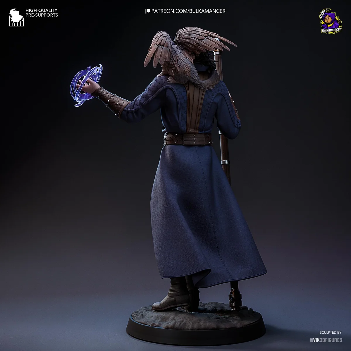 Gale of Waterdeep Human Wizard - Baldur's Gate 3 BG3 Unpainted Resin Figurine Kit - 1/8 Scale 255mm 10.0in - 3D Printed Statue Fan Art — 7/10