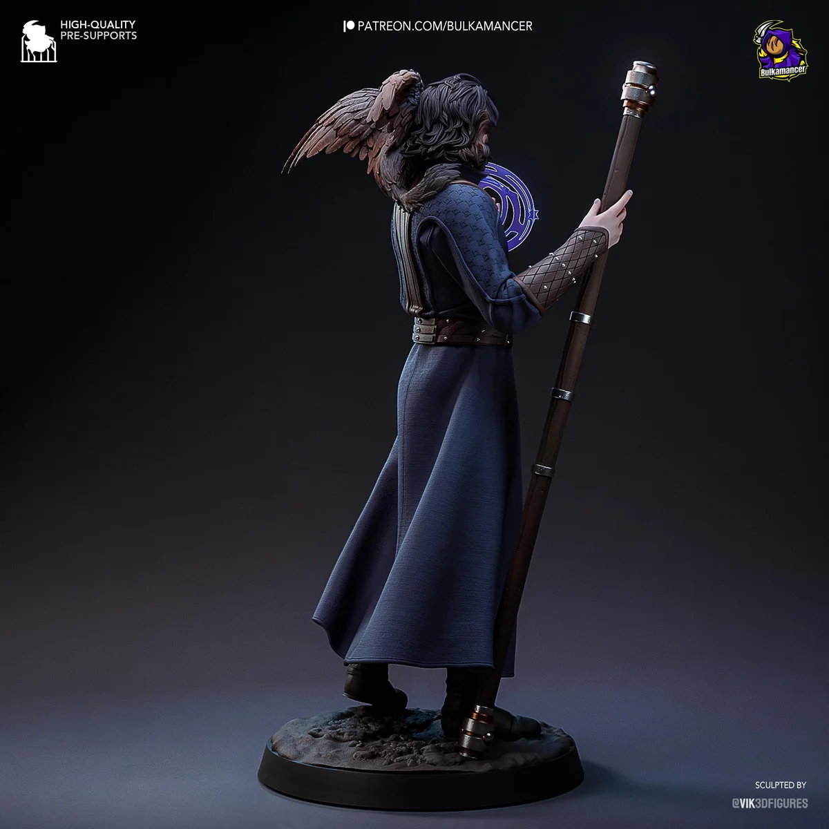 Gale of Waterdeep Human Wizard - Baldur's Gate 3 BG3 Unpainted Resin Figurine Kit - 1/8 Scale 255mm 10.0in - 3D Printed Statue Fan Art — 9/10