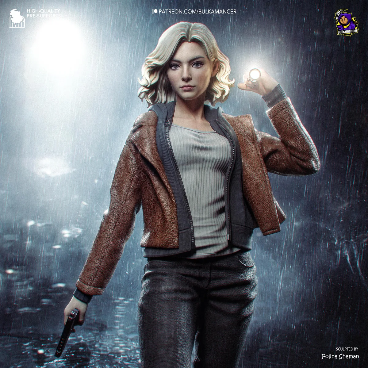 Grace Ashcroft Survivor Horror - Resident Evil Requiem Unpainted Resin Figurine Kit - 1/8 Scale 226mm 8.9in - 3D Printed Statue Fan Art — 4/10
