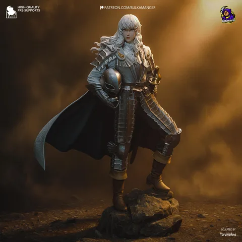 Griffith White Hawk - Berserk Golden Age Arc Unpainted Resin Figurine Kit - 1/8 Scale 243mm 9.6in - 3D Printed Statue Fan Art