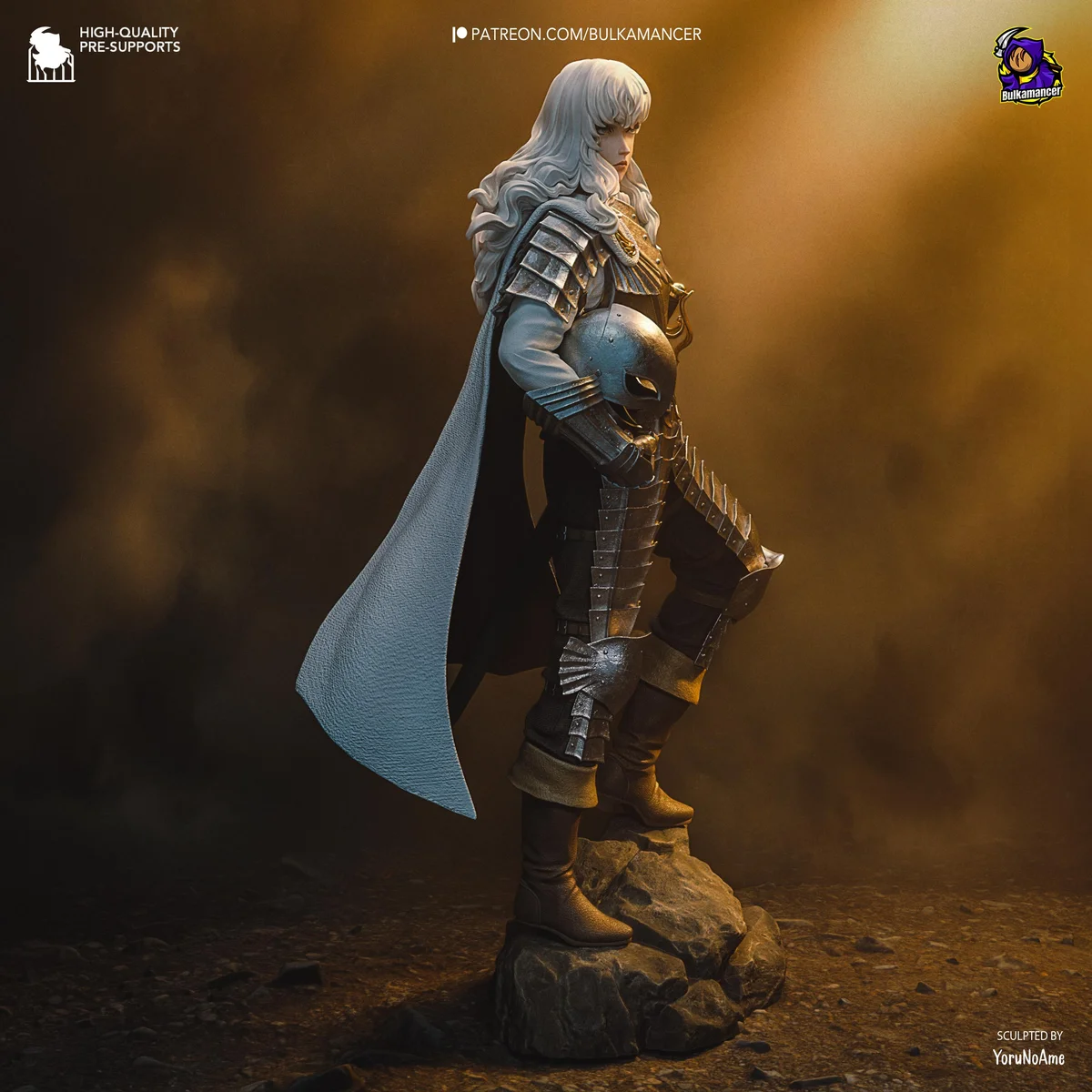 Griffith White Hawk - Berserk Golden Age Arc Unpainted Resin Figurine Kit - 1/8 Scale 243mm 9.6in - 3D Printed Statue Fan Art — 6/10