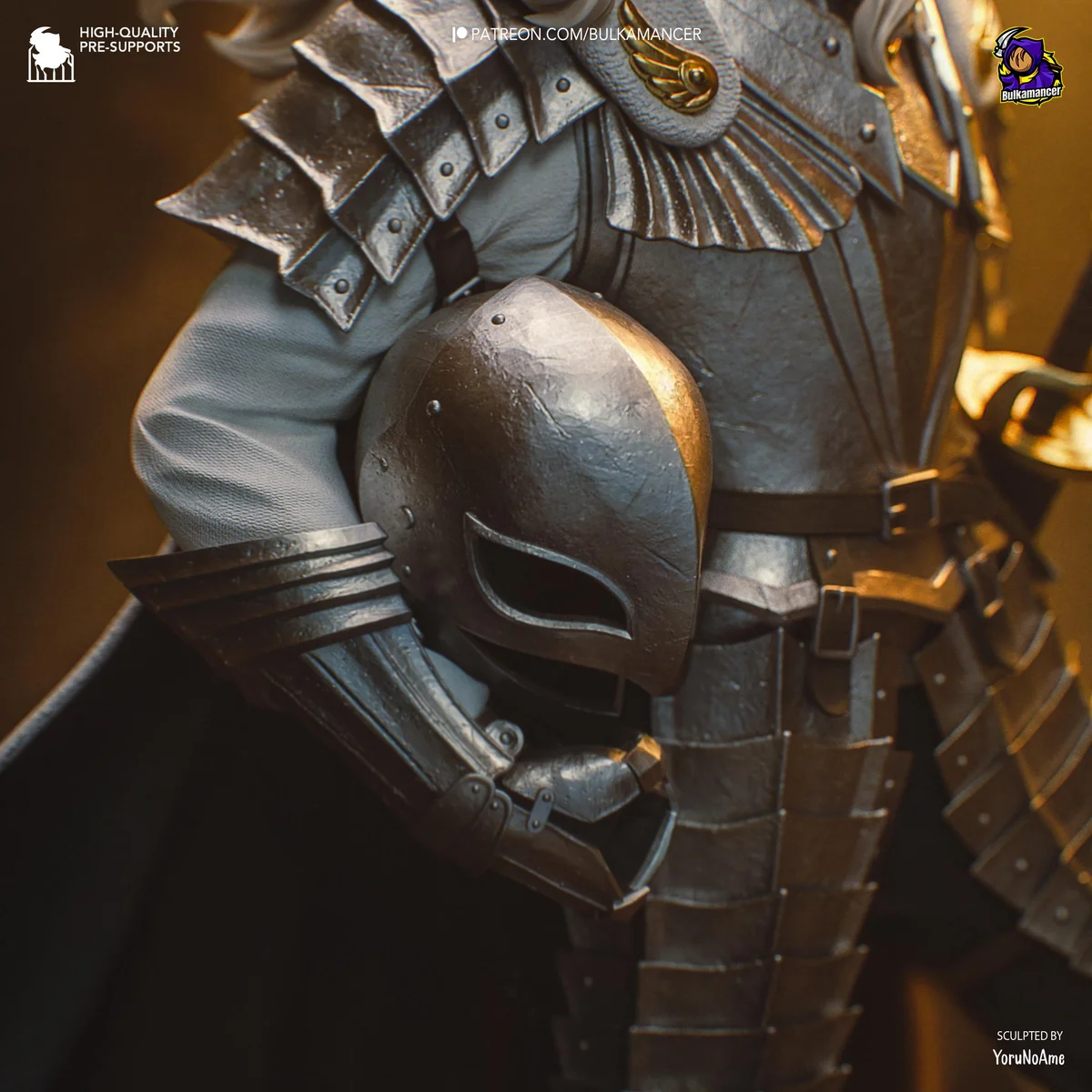 Griffith White Hawk - Berserk Golden Age Arc Unpainted Resin Figurine Kit - 1/8 Scale 243mm 9.6in - 3D Printed Statue Fan Art — 9/10