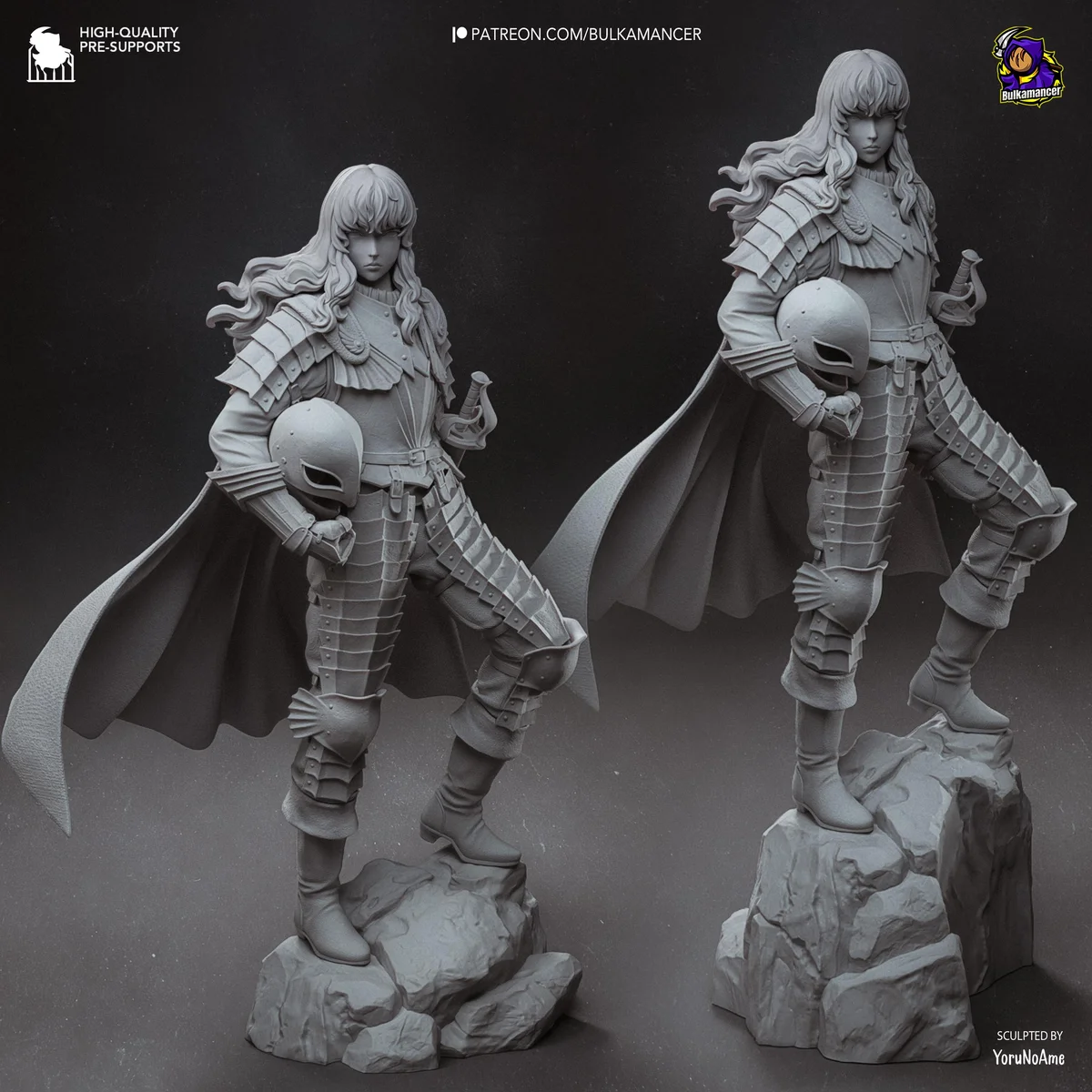 Griffith White Hawk - Berserk Golden Age Arc Unpainted Resin Figurine Kit - 1/8 Scale 243mm 9.6in - 3D Printed Statue Fan Art — 10/10
