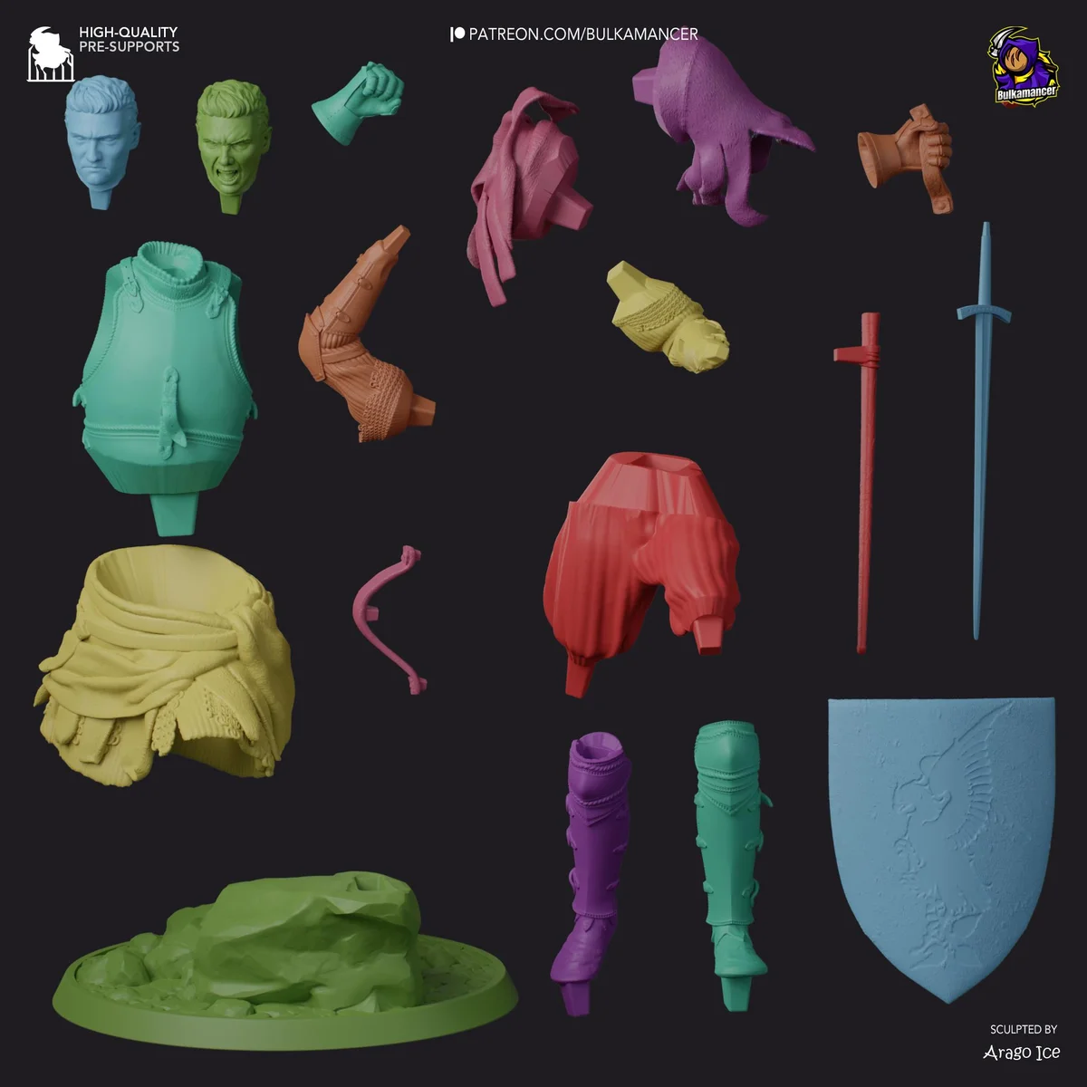 Henry of Skalitz Bohemian Knight - Kingdom Come Deliverance Unpainted Resin Figurine Kit - 1/8 Scale 258mm 10.2in - 3D Printed Statue — 3/10