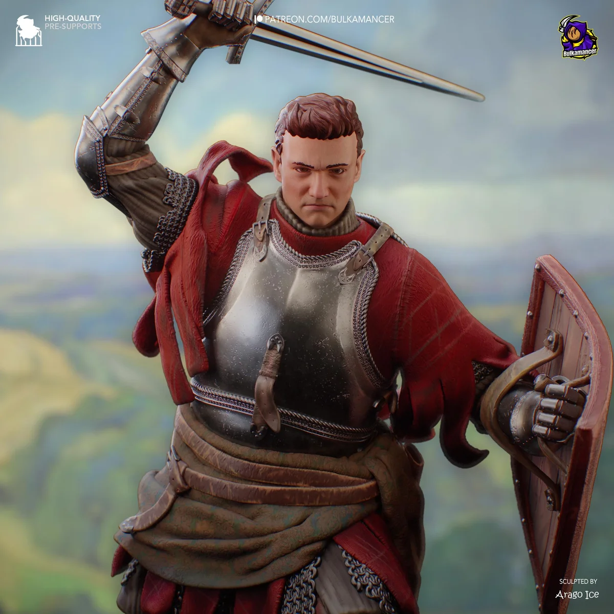 Henry of Skalitz Bohemian Knight - Kingdom Come Deliverance Unpainted Resin Figurine Kit - 1/8 Scale 258mm 10.2in - 3D Printed Statue — 4/10