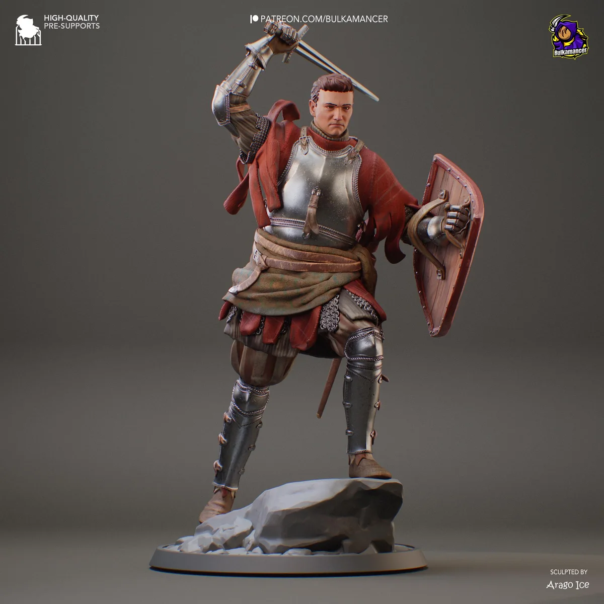 Henry of Skalitz Bohemian Knight - Kingdom Come Deliverance Unpainted Resin Figurine Kit - 1/8 Scale 258mm 10.2in - 3D Printed Statue — 1/10