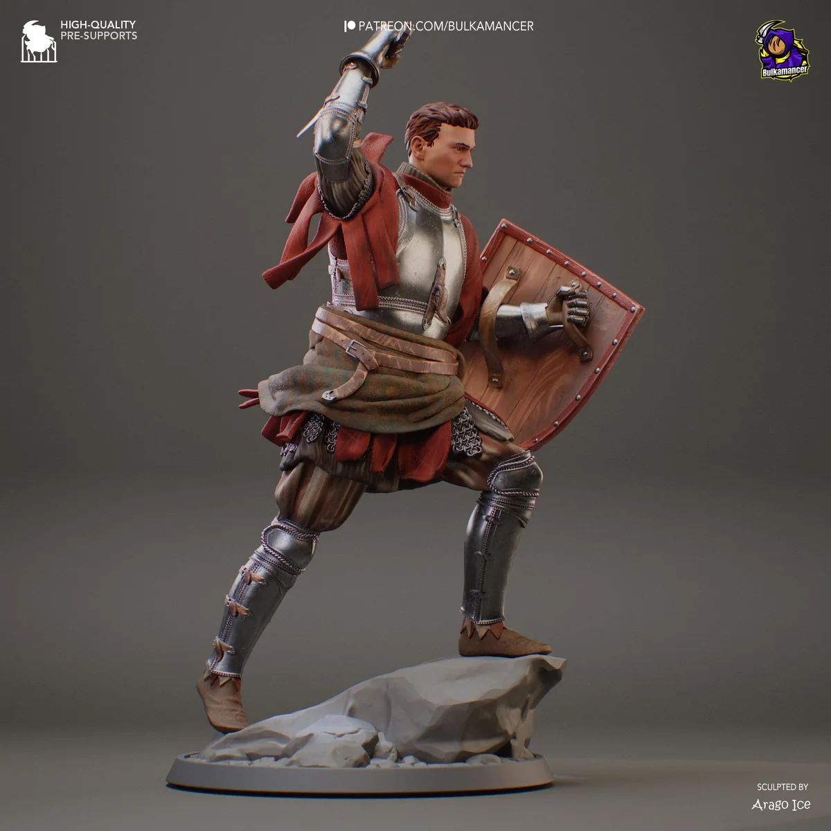 Henry of Skalitz Bohemian Knight - Kingdom Come Deliverance Unpainted Resin Figurine Kit - 1/8 Scale 258mm 10.2in - 3D Printed Statue — 6/10
