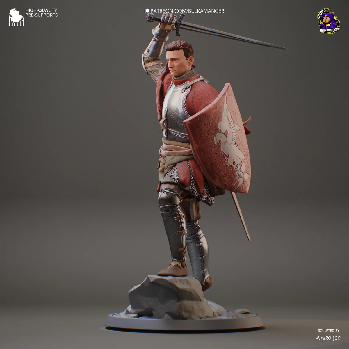 Henry of Skalitz Bohemian Knight - Kingdom Come Deliverance Unpainted Resin Figurine Kit - 1/8 Scale 258mm 10.2in - 3D Printed Statue — 7/10