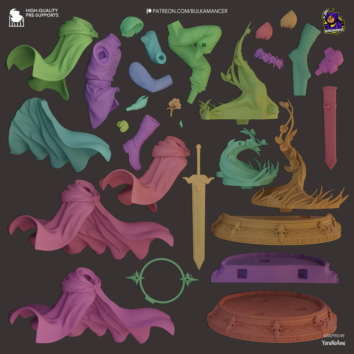 Himmel the Hero - Frieren Beyond Journey's End Unpainted Resin Figurine Kit - 1/8 Scale 294mm 11.6in - 3D Printed Statue Fan Art — 3/10