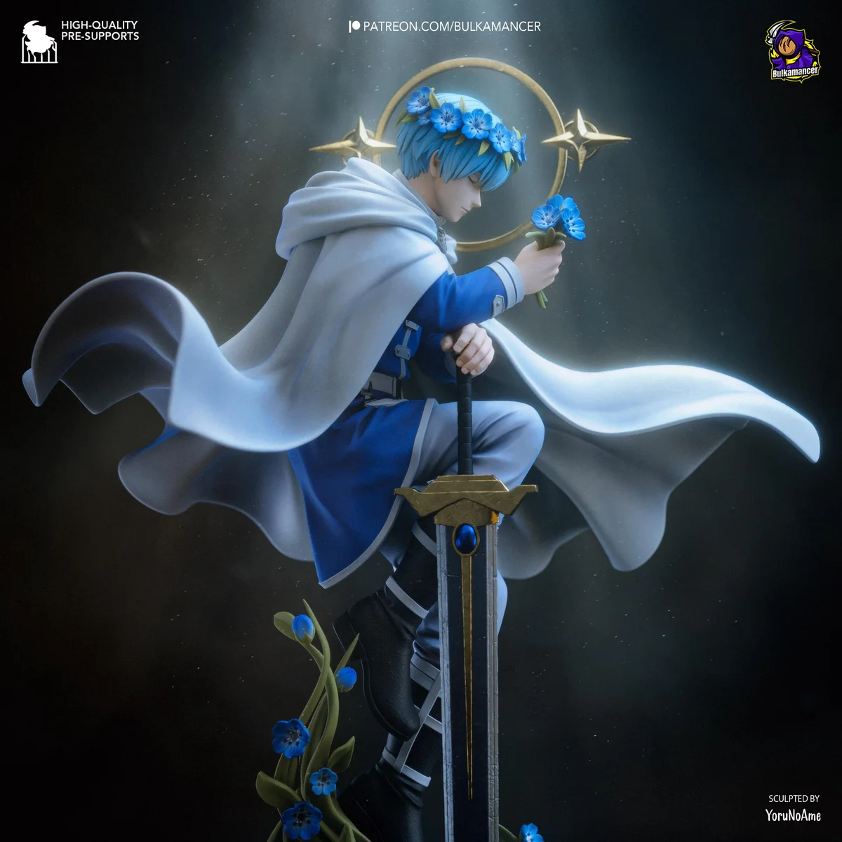 Himmel the Hero - Frieren Beyond Journey's End Unpainted Resin Figurine Kit - 1/8 Scale 294mm 11.6in - 3D Printed Statue Fan Art — 4/10