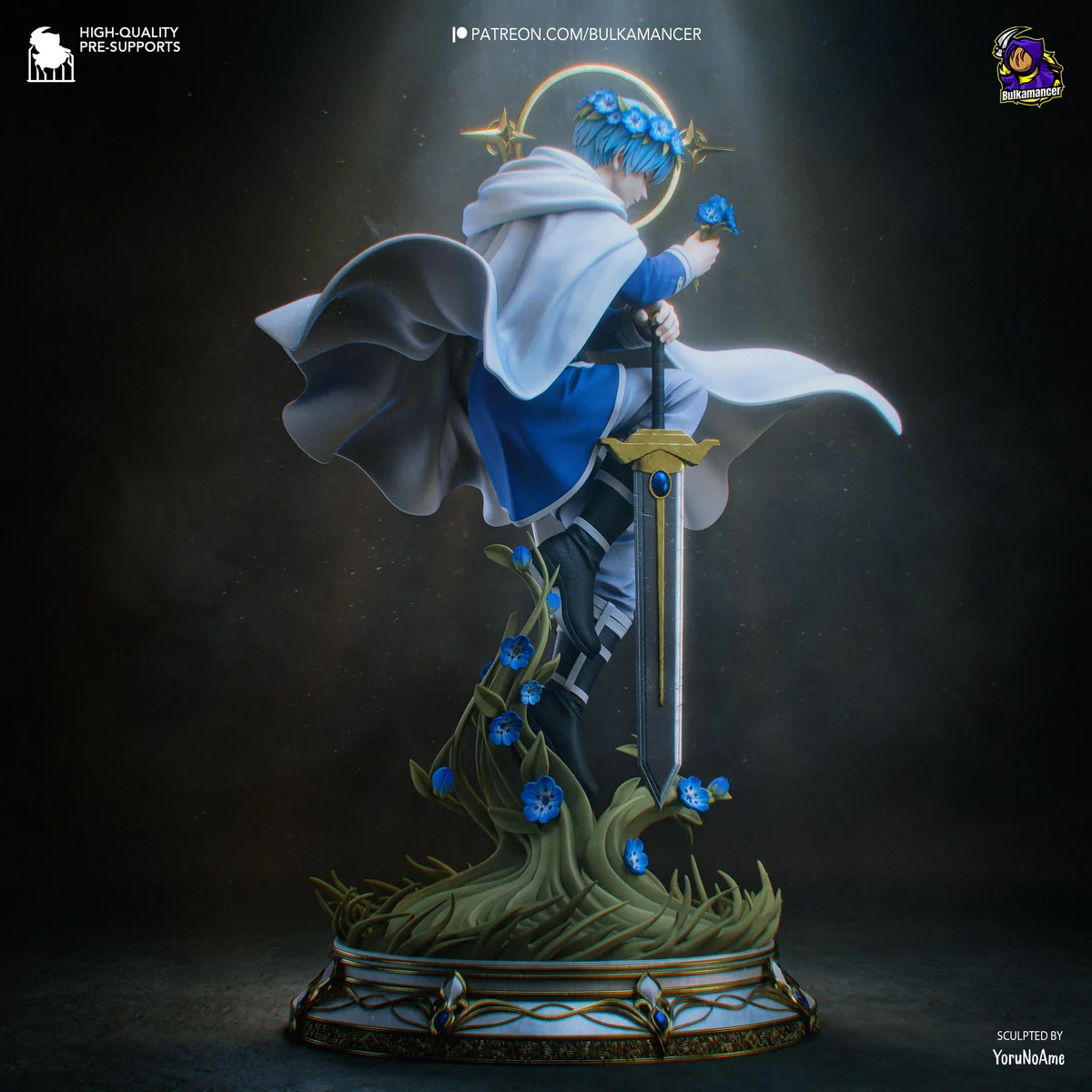 Himmel the Hero - Frieren Beyond Journey's End Unpainted Resin Figurine Kit - 1/8 Scale 294mm 11.6in - 3D Printed Statue Fan Art — 5/10