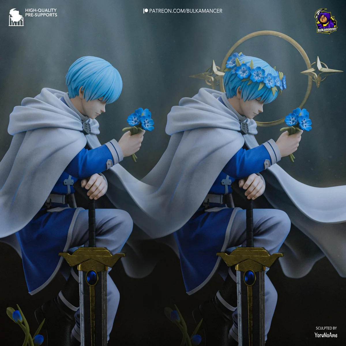 Himmel the Hero - Frieren Beyond Journey's End Unpainted Resin Figurine Kit - 1/8 Scale 294mm 11.6in - 3D Printed Statue Fan Art — 10/10