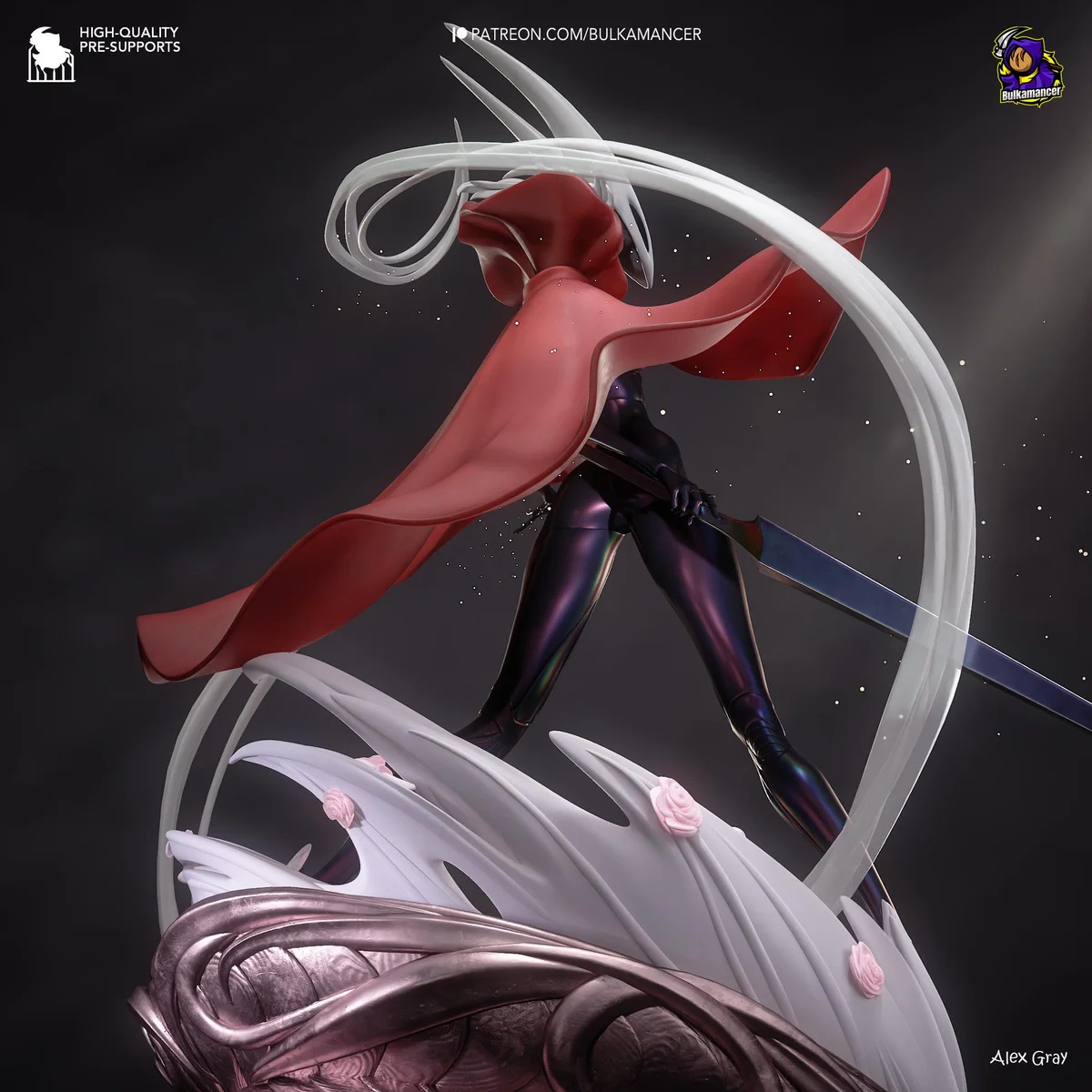 Hornet Adult Hornyt Pharloom Princess - Hollow Knight Silksong Unpainted Resin Figurine Kit - 1/8 Scale 299mm 11.8in - 3D Printed Statue — 8/10