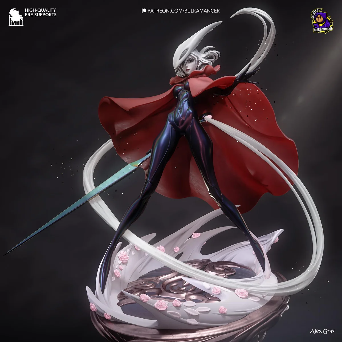 Hornet Adult Hornyt Pharloom Princess - Hollow Knight Silksong Unpainted Resin Figurine Kit - 1/8 Scale 299mm 11.8in - 3D Printed Statue — 9/10
