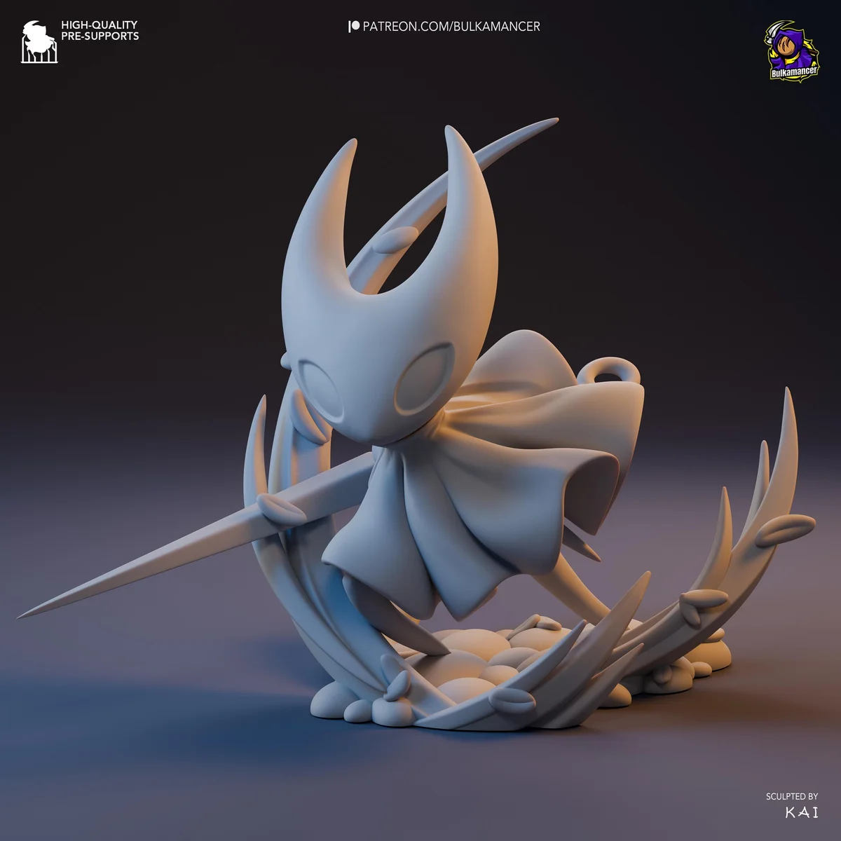 Hornet Pharloom Princess - Hollow Knight Unpainted Resin Figurine Kit - 1/12 Scale 111mm 4.4in - 3D Printed Statue Fan Art — 4/8
