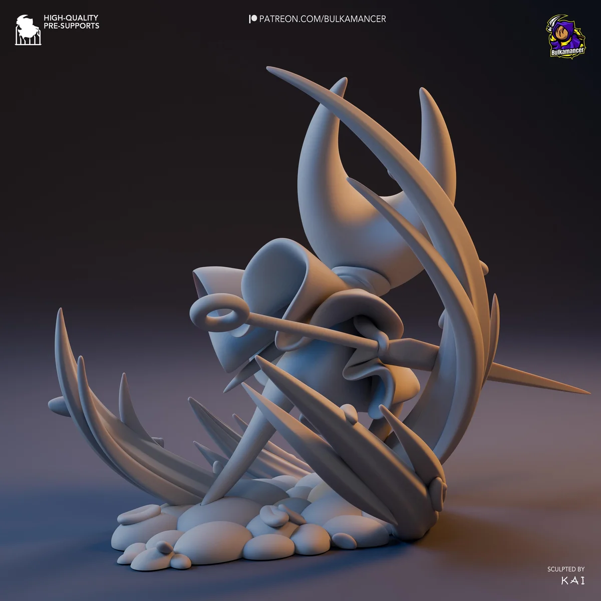 Hornet Pharloom Princess - Hollow Knight Unpainted Resin Figurine Kit - 1/12 Scale 111mm 4.4in - 3D Printed Statue Fan Art — 5/8