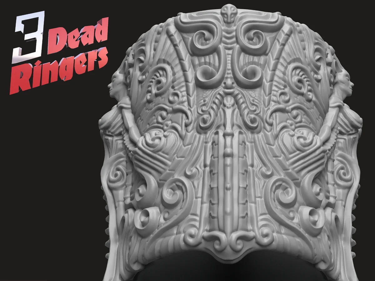 HR Giger Pen Holder Resin Decor - Biomechanical Art Unpainted Resin Bust Kit - 1/8 Scale - 3D Printed Statue Fan Art — 4/8