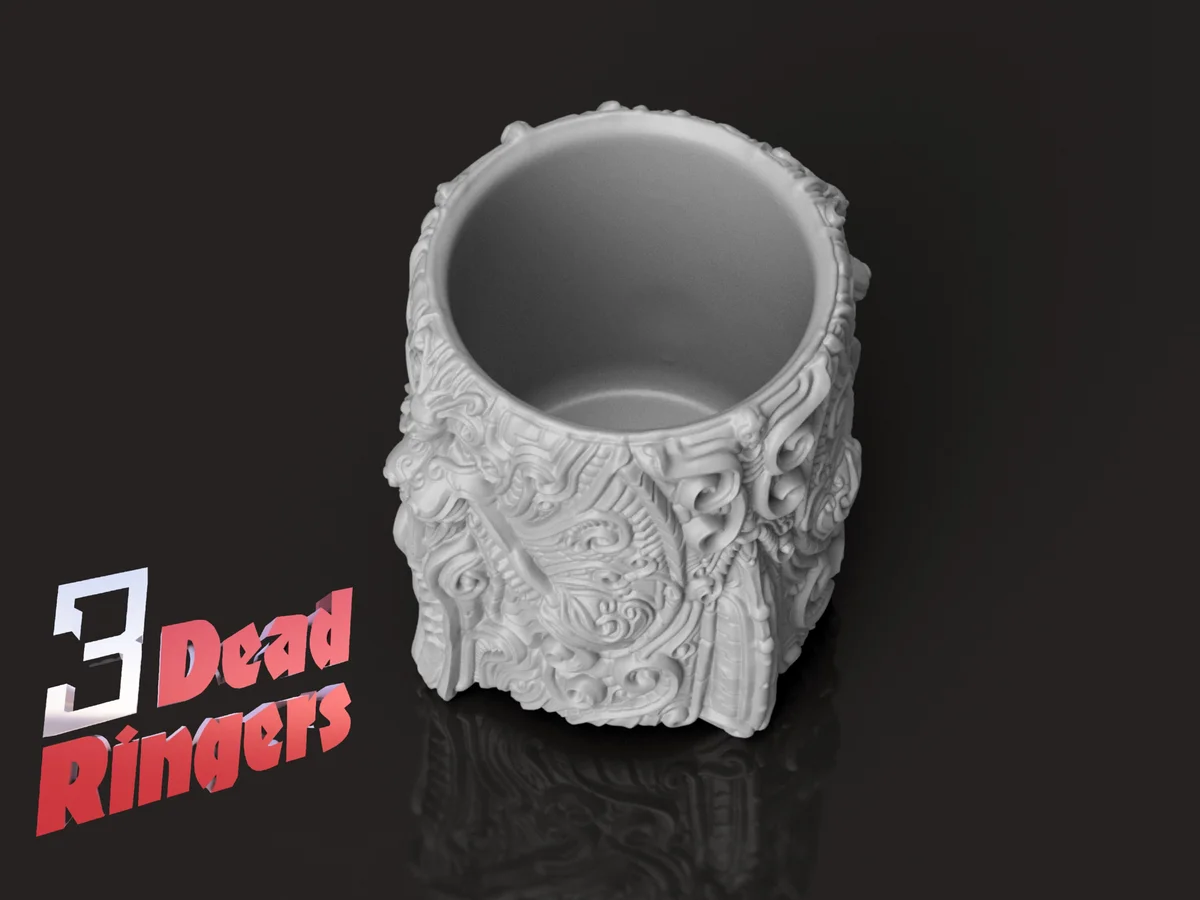 HR Giger Pen Holder Resin Decor - Biomechanical Art Unpainted Resin Bust Kit - 1/8 Scale - 3D Printed Statue Fan Art — 5/8