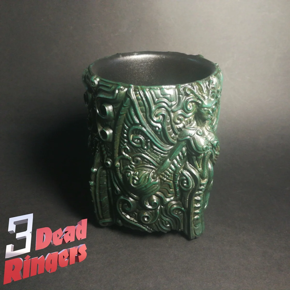 HR Giger Pen Holder Resin Decor - Biomechanical Art Unpainted Resin Bust Kit - 1/8 Scale - 3D Printed Statue Fan Art — 2/8