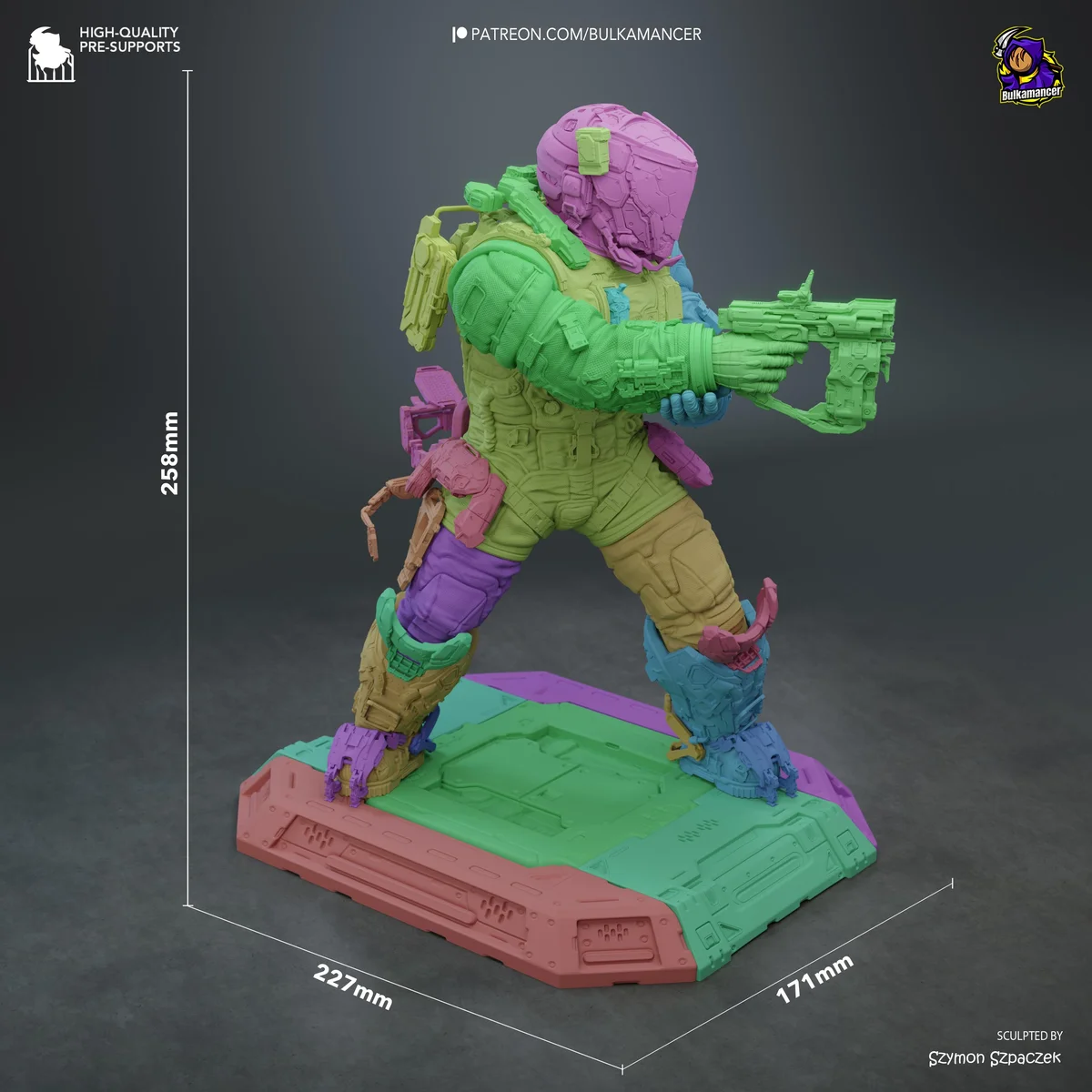 Hugh Space Soldier - Pragmata Unpainted Resin Figurine Kit - 1/8 Scale 258mm 10.2in - 3D Printed Statue Fan Art — 2/10