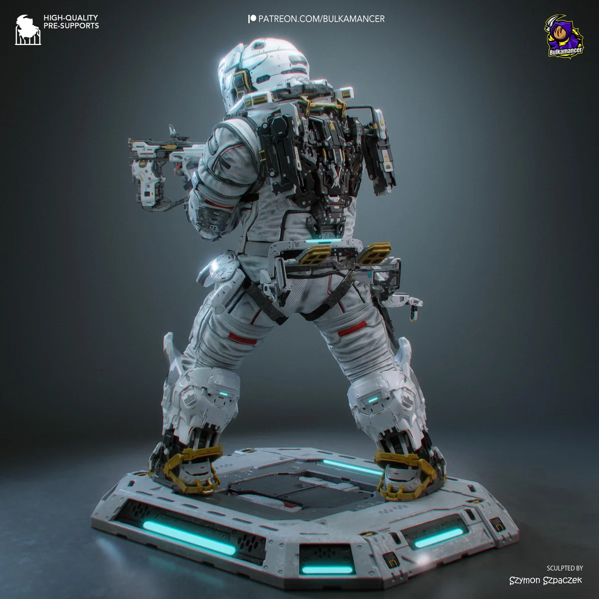 Hugh Space Soldier - Pragmata Unpainted Resin Figurine Kit - 1/8 Scale 258mm 10.2in - 3D Printed Statue Fan Art — 4/10