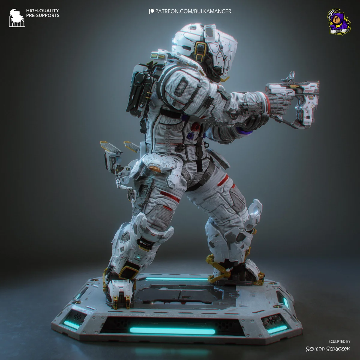 Hugh Space Soldier - Pragmata Unpainted Resin Figurine Kit - 1/8 Scale 258mm 10.2in - 3D Printed Statue Fan Art — 5/10