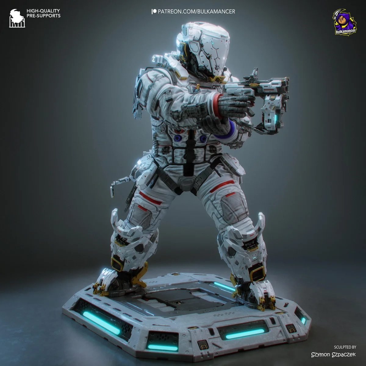 Hugh Space Soldier - Pragmata Unpainted Resin Figurine Kit - 1/8 Scale 258mm 10.2in - 3D Printed Statue Fan Art — 1/10