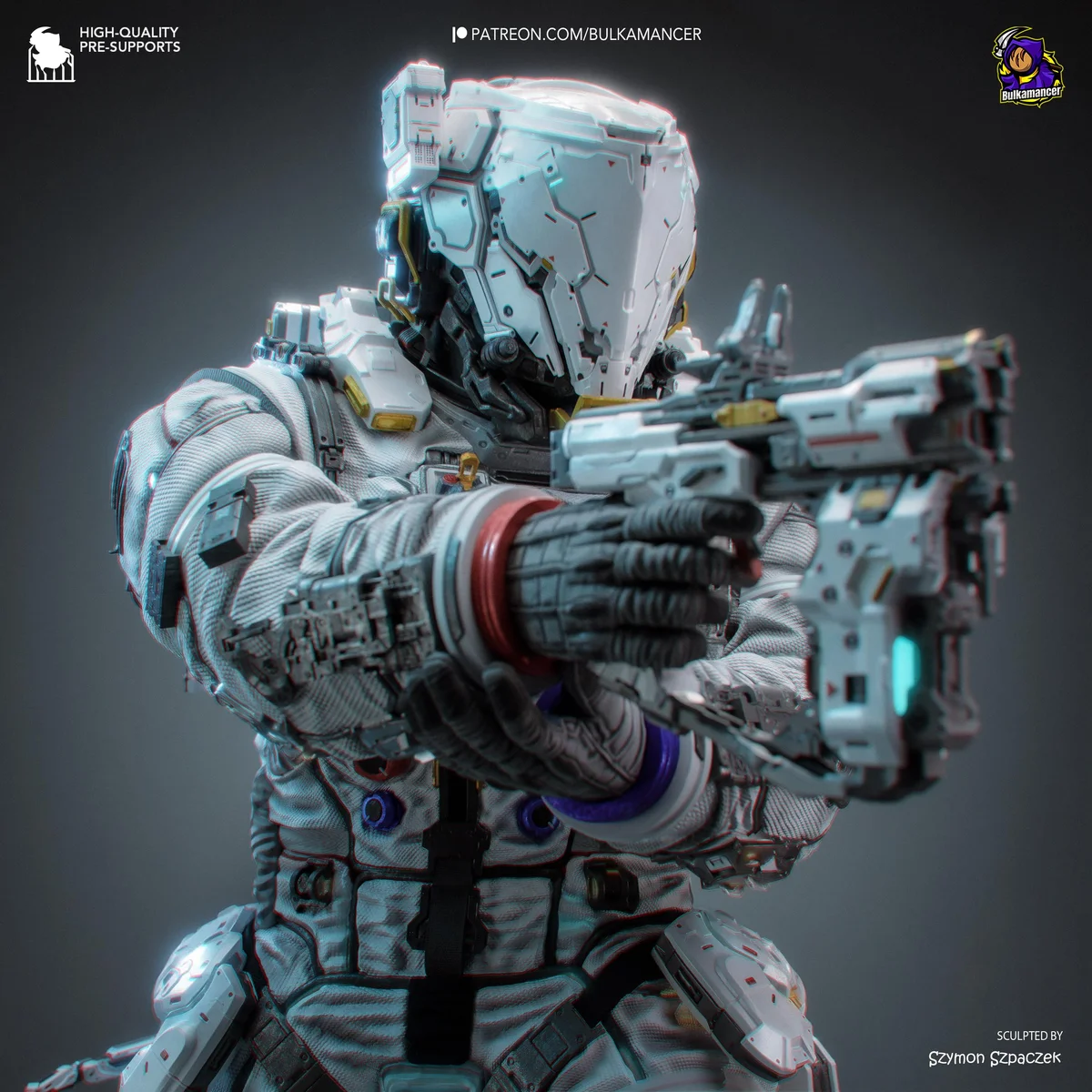Hugh Space Soldier - Pragmata Unpainted Resin Figurine Kit - 1/8 Scale 258mm 10.2in - 3D Printed Statue Fan Art — 6/10