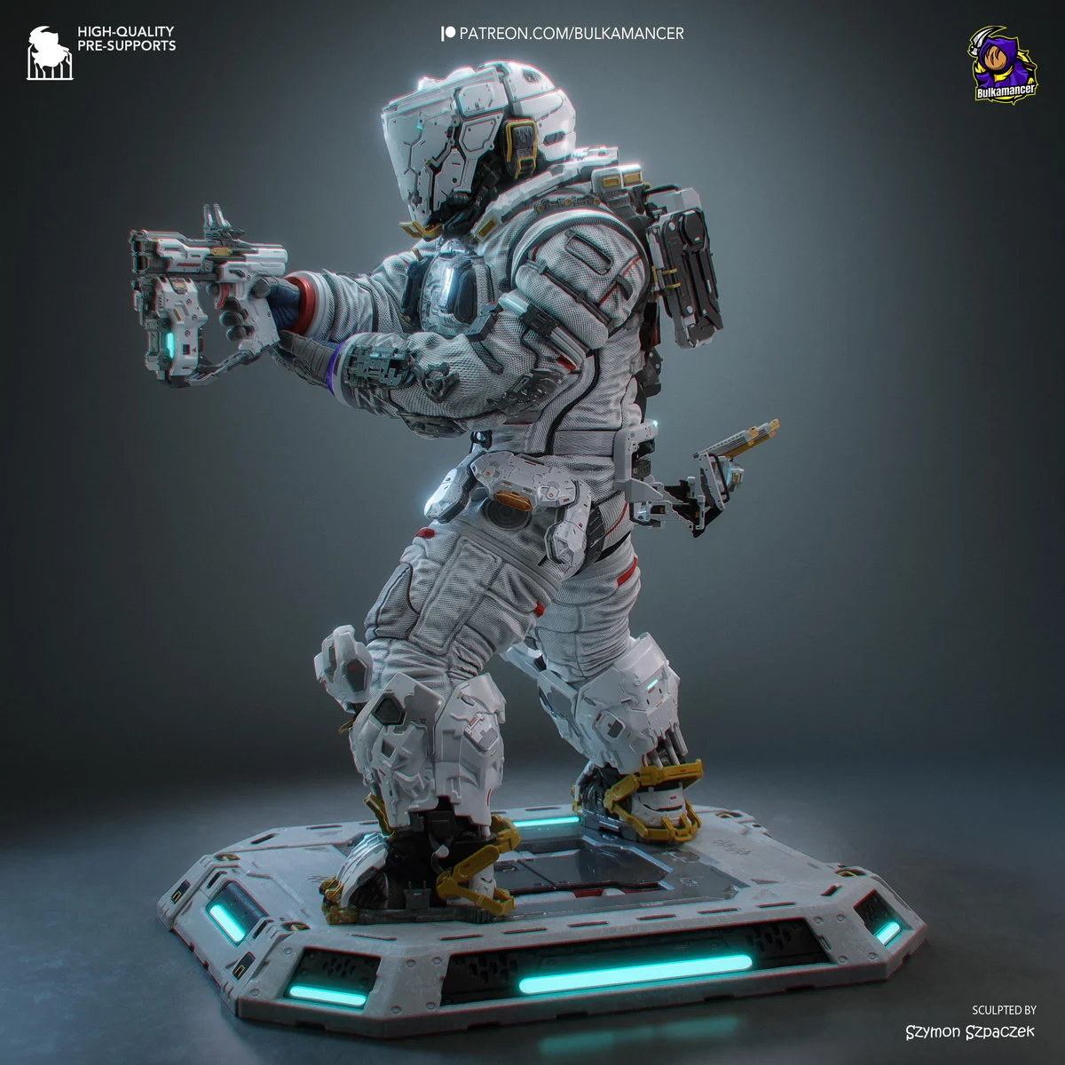 Hugh Space Soldier - Pragmata Unpainted Resin Figurine Kit - 1/8 Scale 258mm 10.2in - 3D Printed Statue Fan Art — 7/10