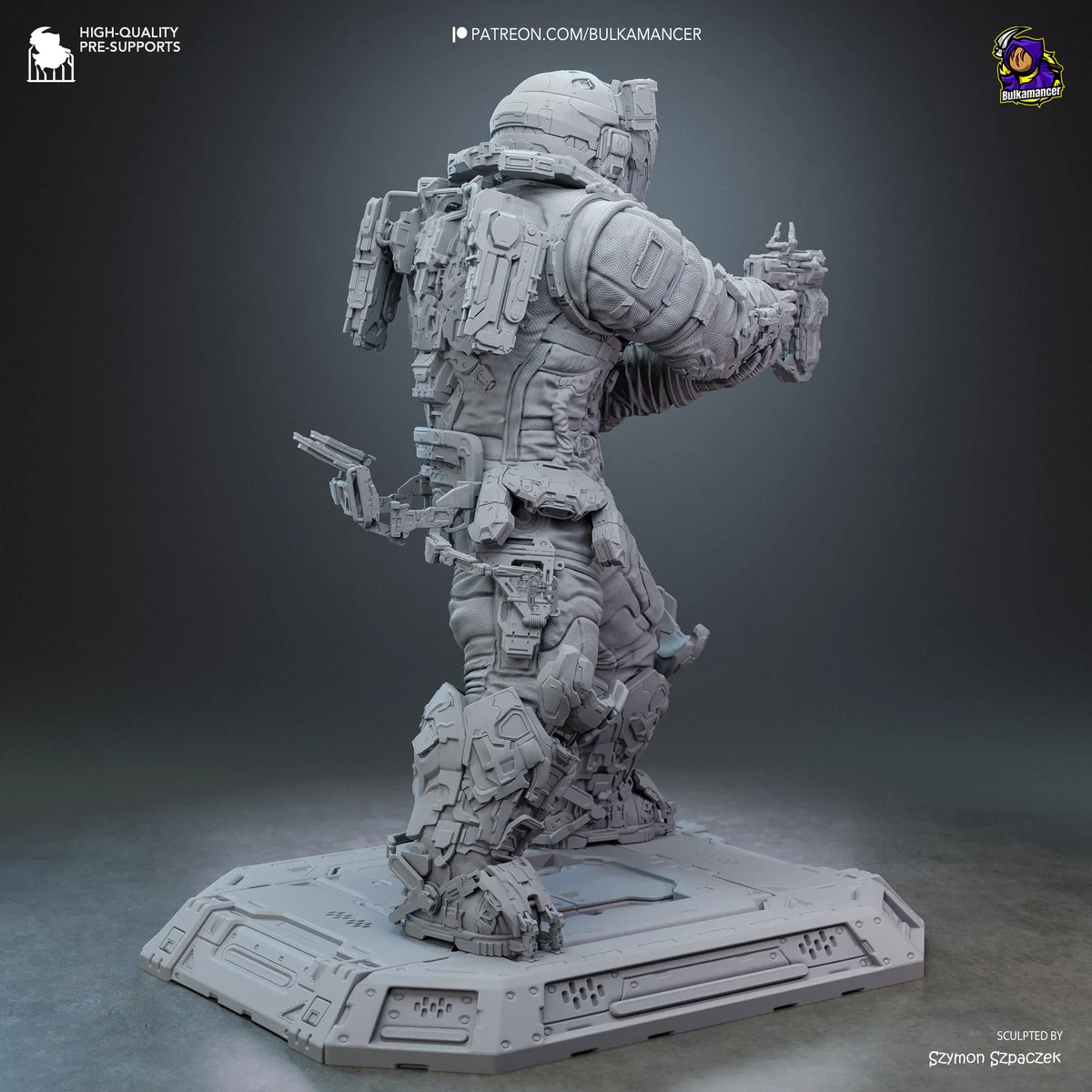 Hugh Space Soldier - Pragmata Unpainted Resin Figurine Kit - 1/8 Scale 258mm 10.2in - 3D Printed Statue Fan Art — 10/10