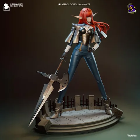 Hulkenberg JRPG Knight - Metaphor ReFantazio Atlus Unpainted Resin Figurine Kit - 1/8 Scale 235mm 9.3in - 3D Printed Statue Fan Art