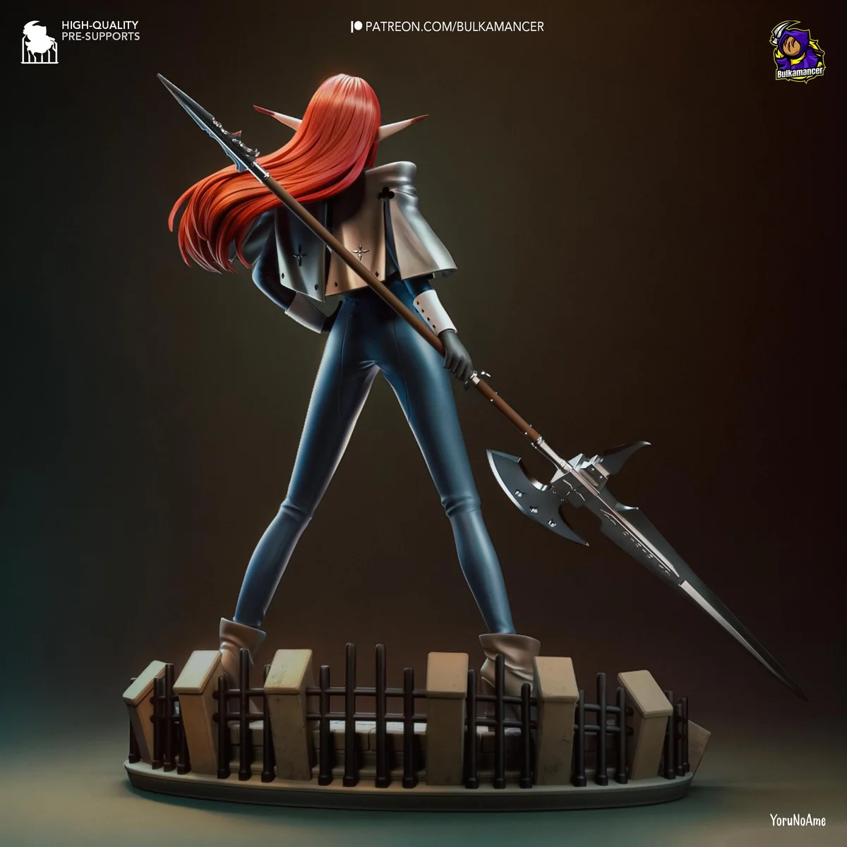 Hulkenberg JRPG Knight - Metaphor ReFantazio Atlus Unpainted Resin Figurine Kit - 1/8 Scale 235mm 9.3in - 3D Printed Statue Fan Art — 6/10