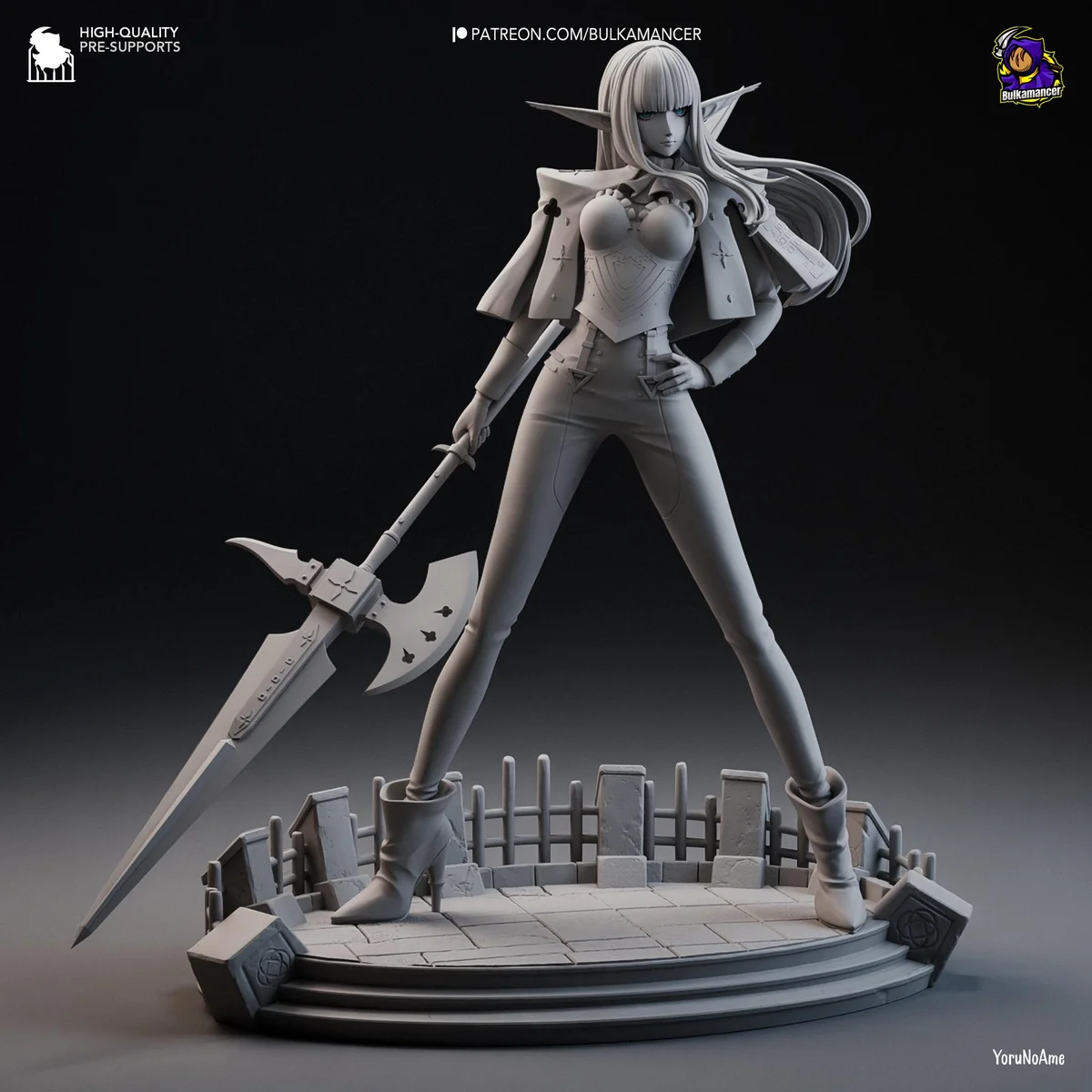 Hulkenberg JRPG Knight - Metaphor ReFantazio Atlus Unpainted Resin Figurine Kit - 1/8 Scale 235mm 9.3in - 3D Printed Statue Fan Art — 9/10