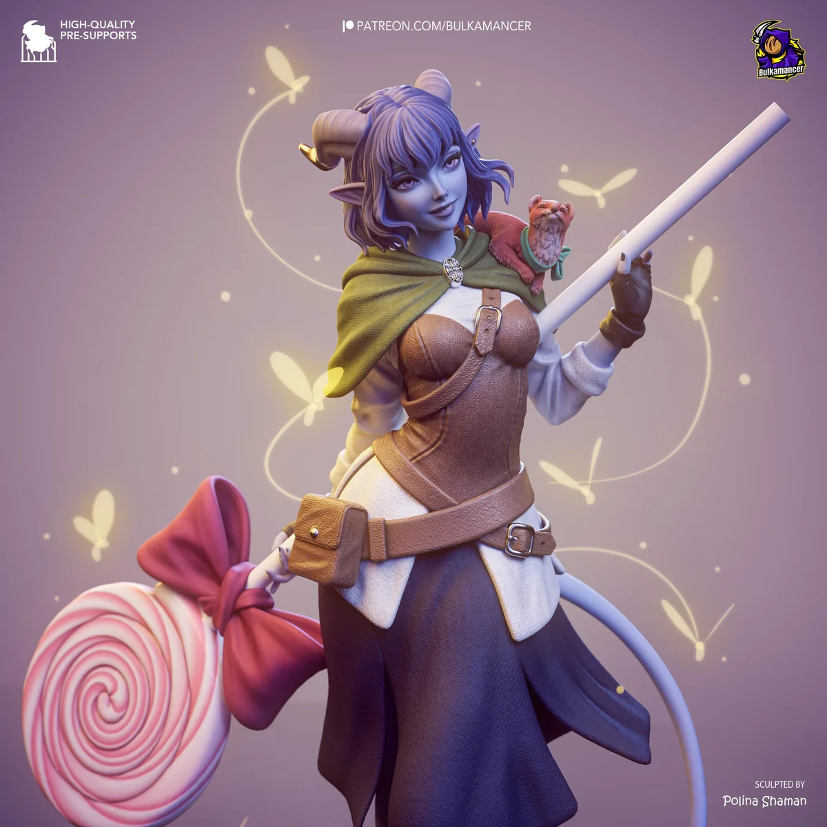 Jester Lavorre Tiefling Cleric - Critical Role The Mighty Nein Unpainted Resin Figurine Kit - 1/8 Scale 228mm 9.0in - 3D Printed Statue — 5/10