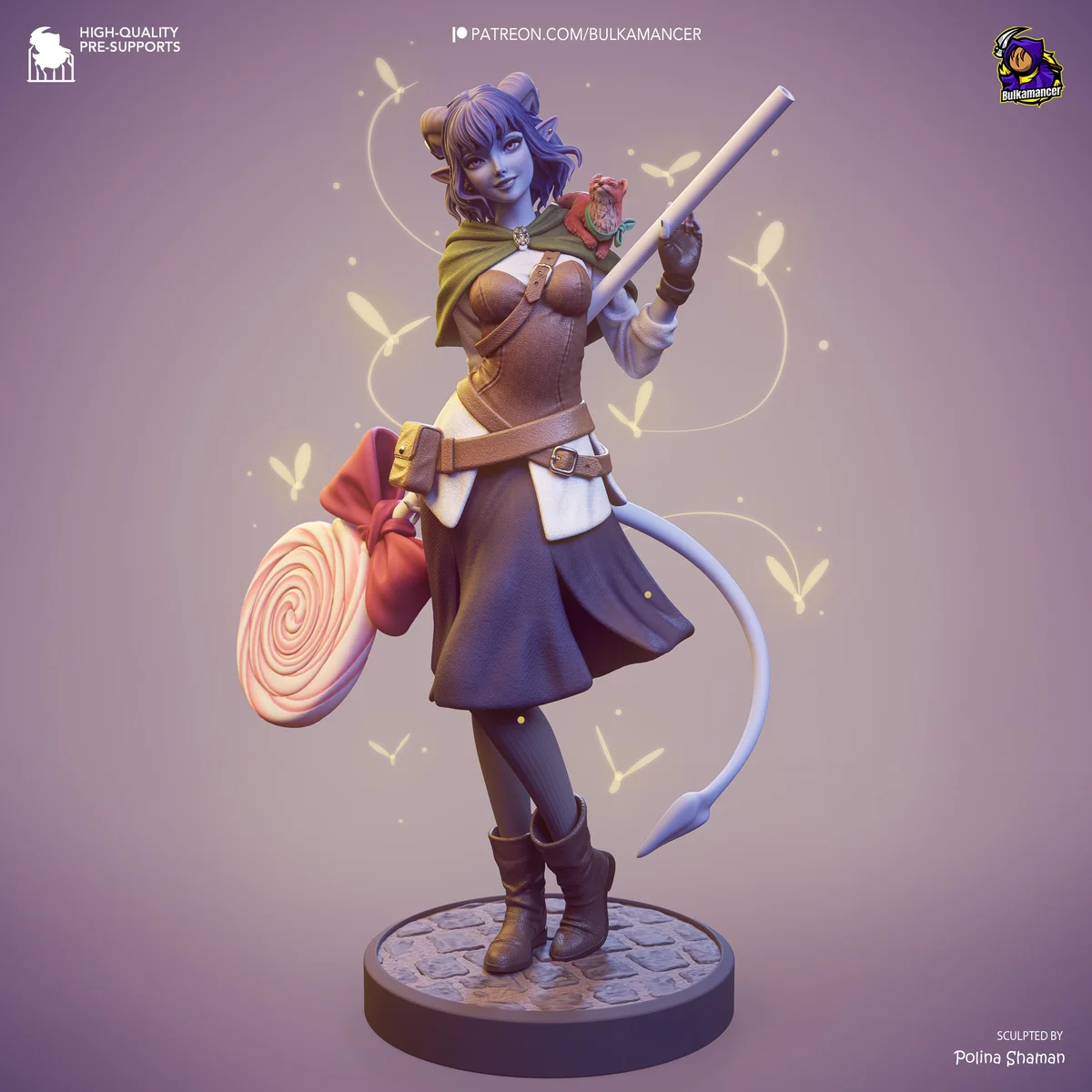 Jester Lavorre Tiefling Cleric - Critical Role The Mighty Nein Unpainted Resin Figurine Kit - 1/8 Scale 228mm 9.0in - 3D Printed Statue — 1/10