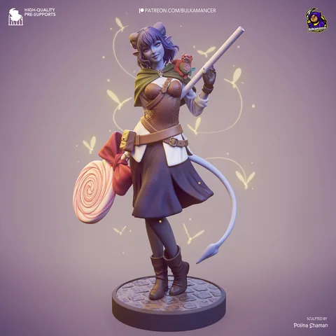 Jester Lavorre Tiefling Cleric - Critical Role The Mighty Nein Unpainted Resin Figurine Kit - 1/8 Scale 228mm 9.0in - 3D Printed Statue