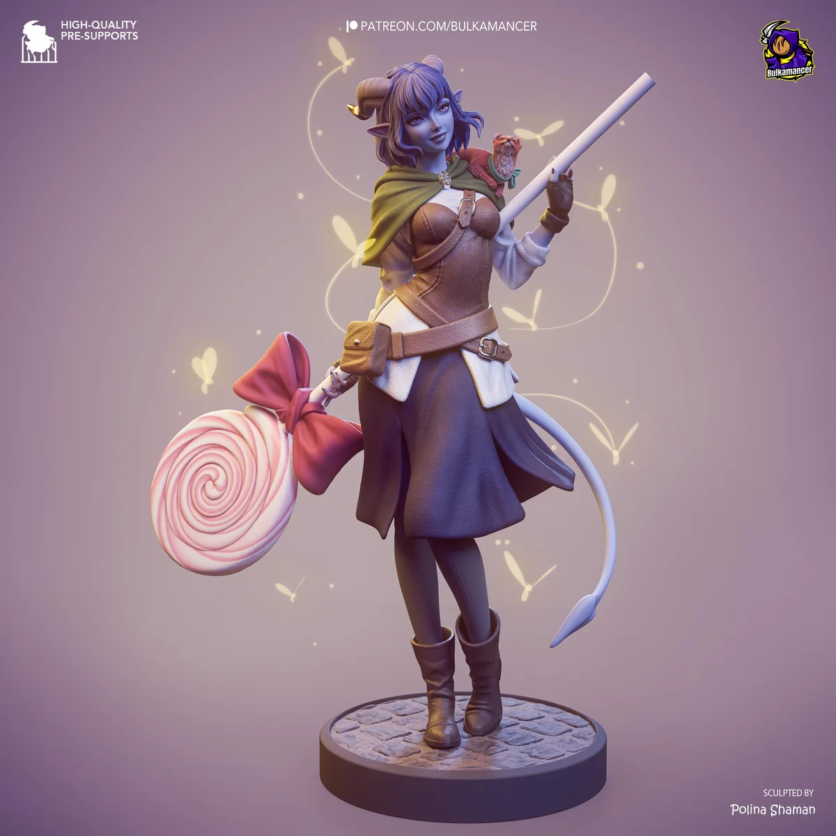 Jester Lavorre Tiefling Cleric - Critical Role The Mighty Nein Unpainted Resin Figurine Kit - 1/8 Scale 228mm 9.0in - 3D Printed Statue — 6/10