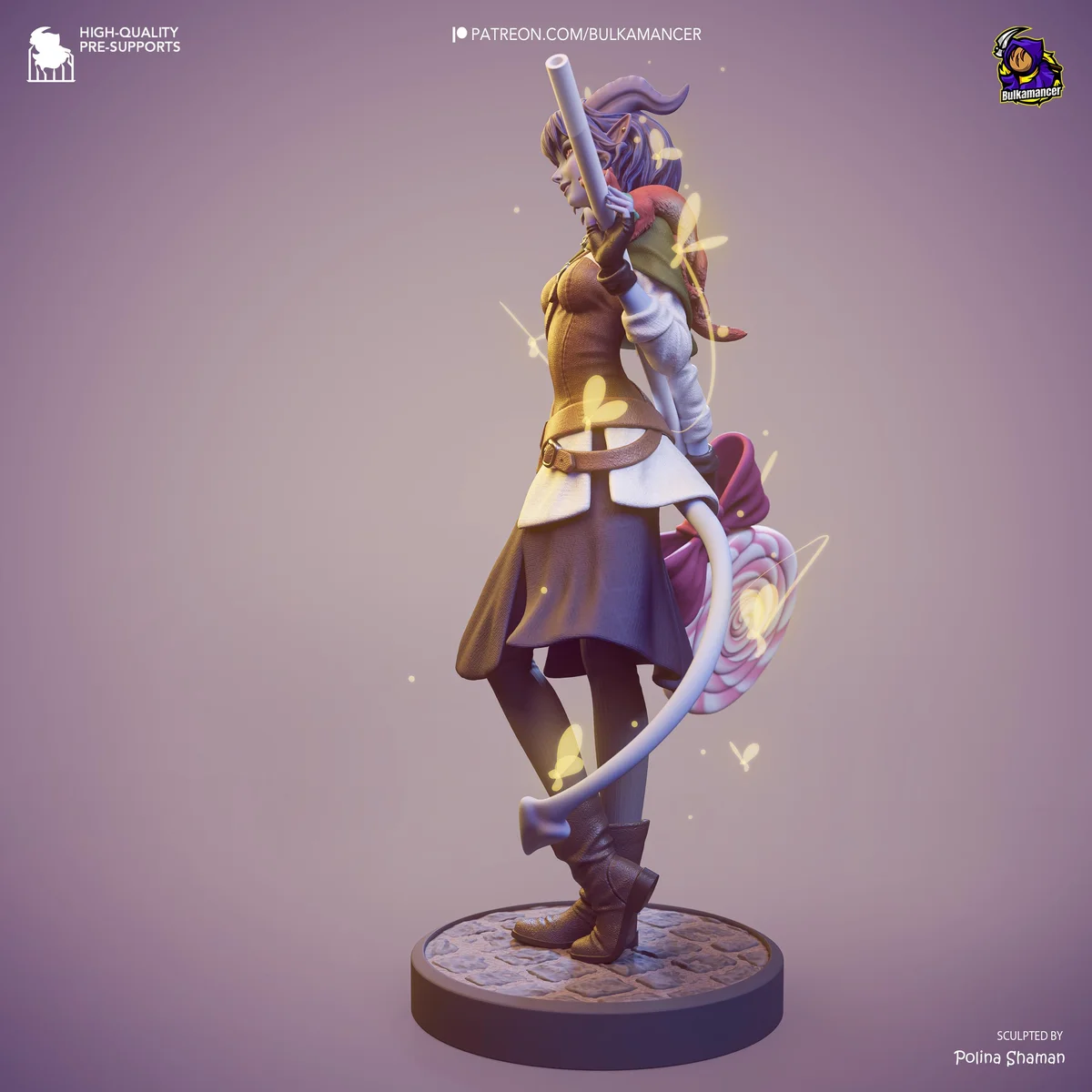 Jester Lavorre Tiefling Cleric - Critical Role The Mighty Nein Unpainted Resin Figurine Kit - 1/8 Scale 228mm 9.0in - 3D Printed Statue — 7/10
