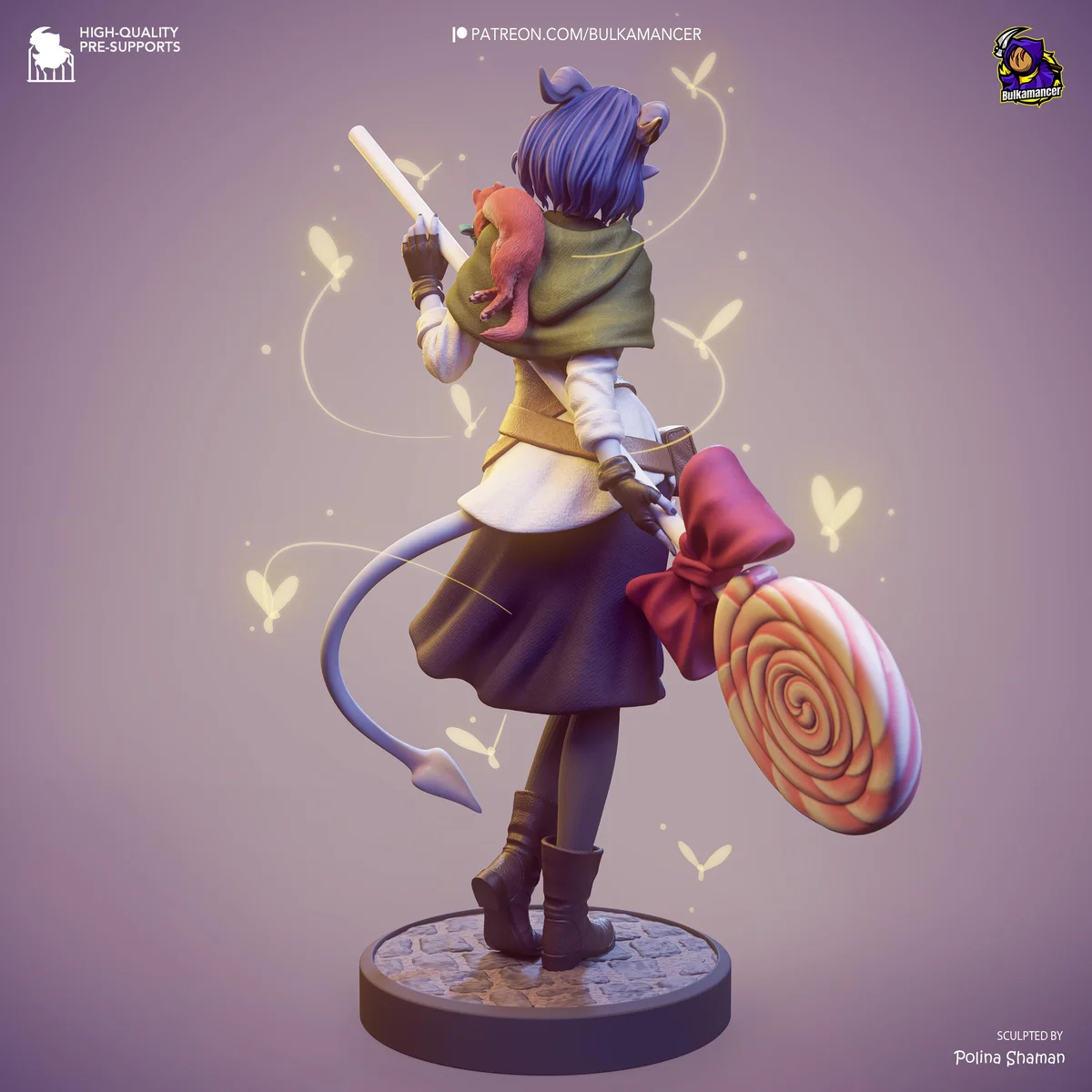 Jester Lavorre Tiefling Cleric - Critical Role The Mighty Nein Unpainted Resin Figurine Kit - 1/8 Scale 228mm 9.0in - 3D Printed Statue — 9/10