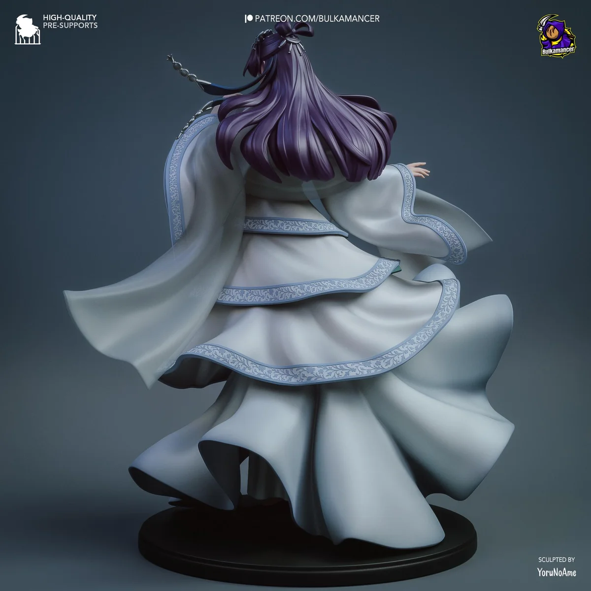 Jinshi Imperial Eunuch Anime - The Apothecary Diaries Unpainted Resin Figurine Kit - 1/8 Scale 258mm 10.2in - 3D Printed Statue Fan Art — 7/10