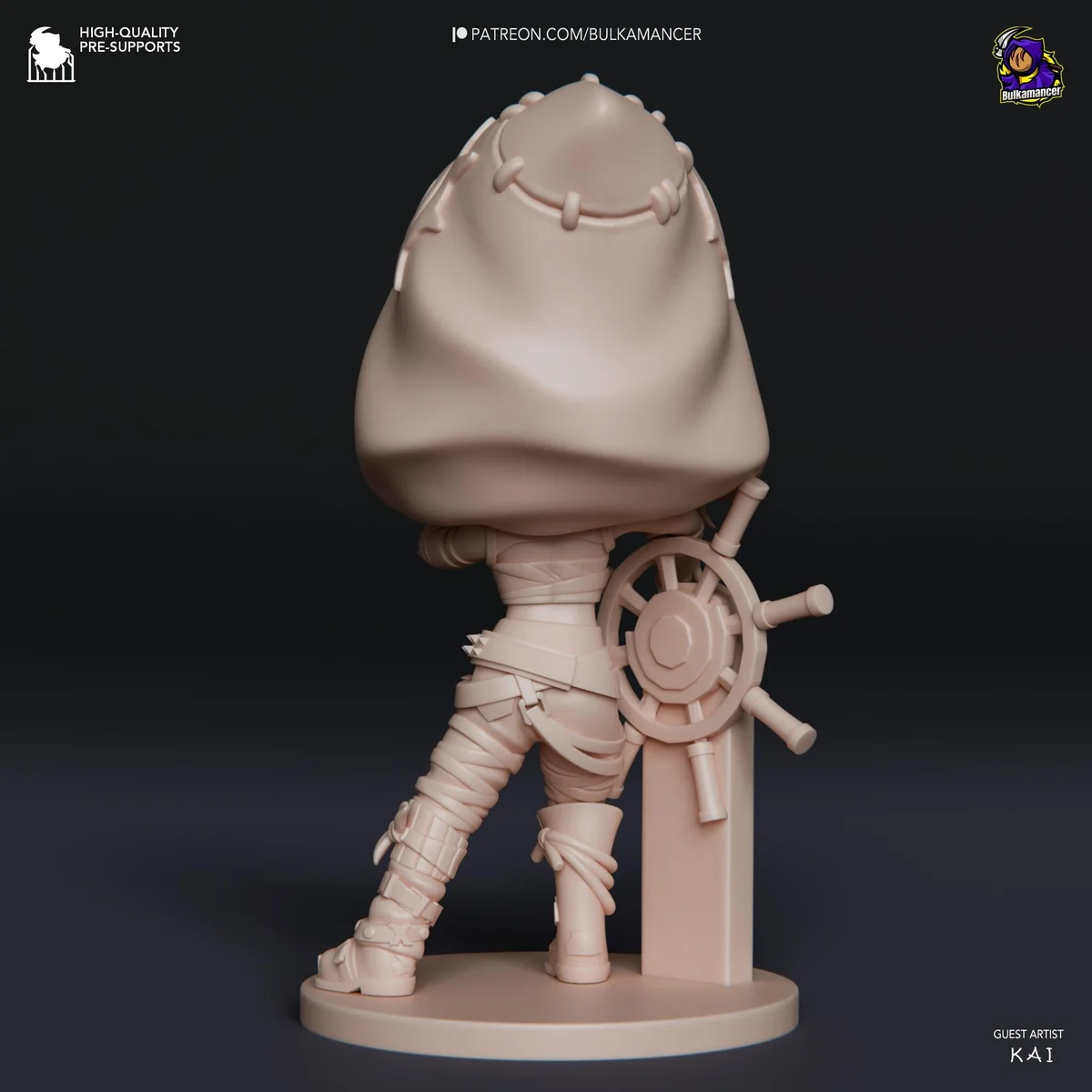 Jinx Chibi Zaun Anarchist Mini - Arcane League of Legends Unpainted Resin Chibi Figurine - 1/8 Scale 97mm 3.8in - 3D Printed Mini Statue — 5/9