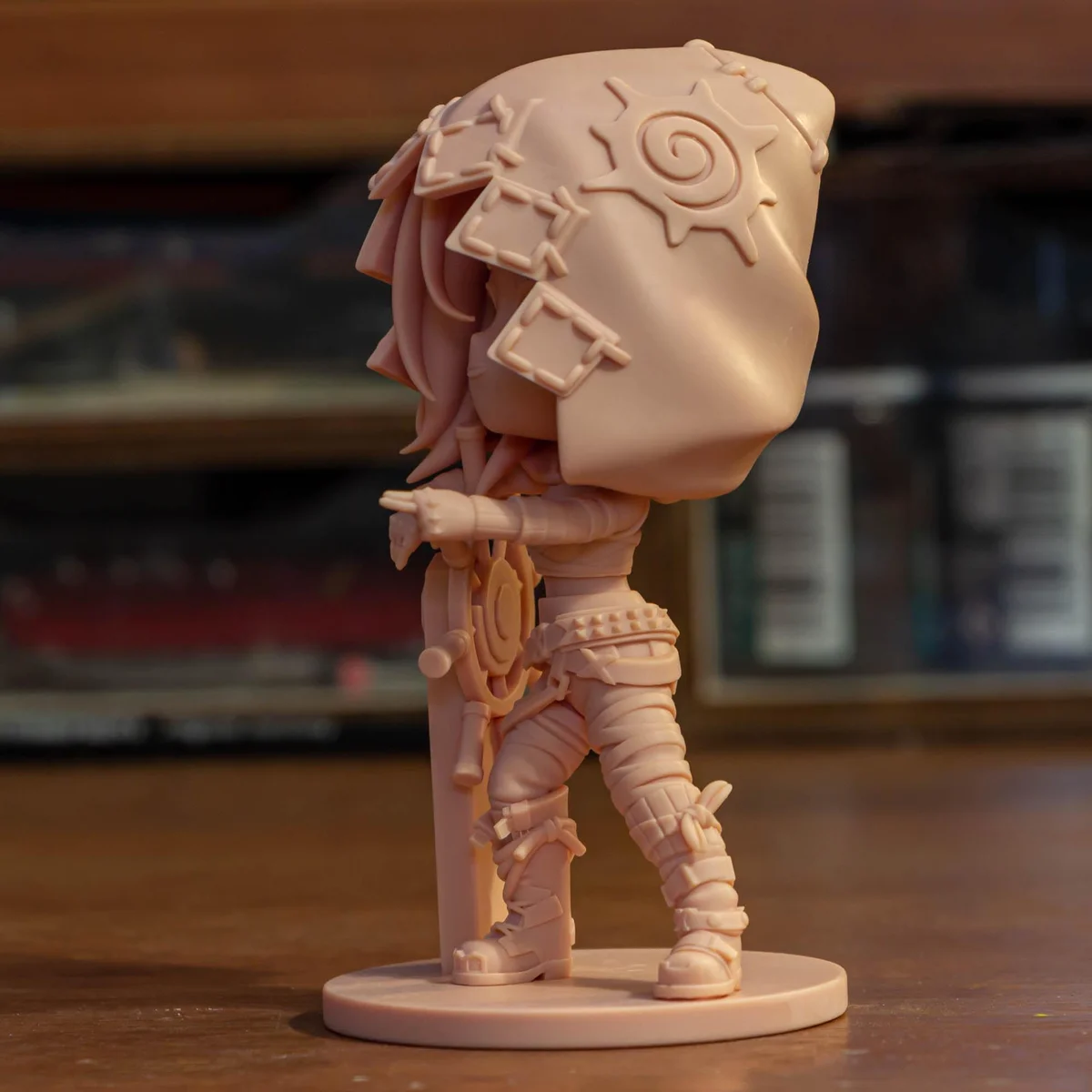 Jinx Chibi Zaun Anarchist Mini - Arcane League of Legends Unpainted Resin Chibi Figurine - 1/8 Scale 97mm 3.8in - 3D Printed Mini Statue — 8/9
