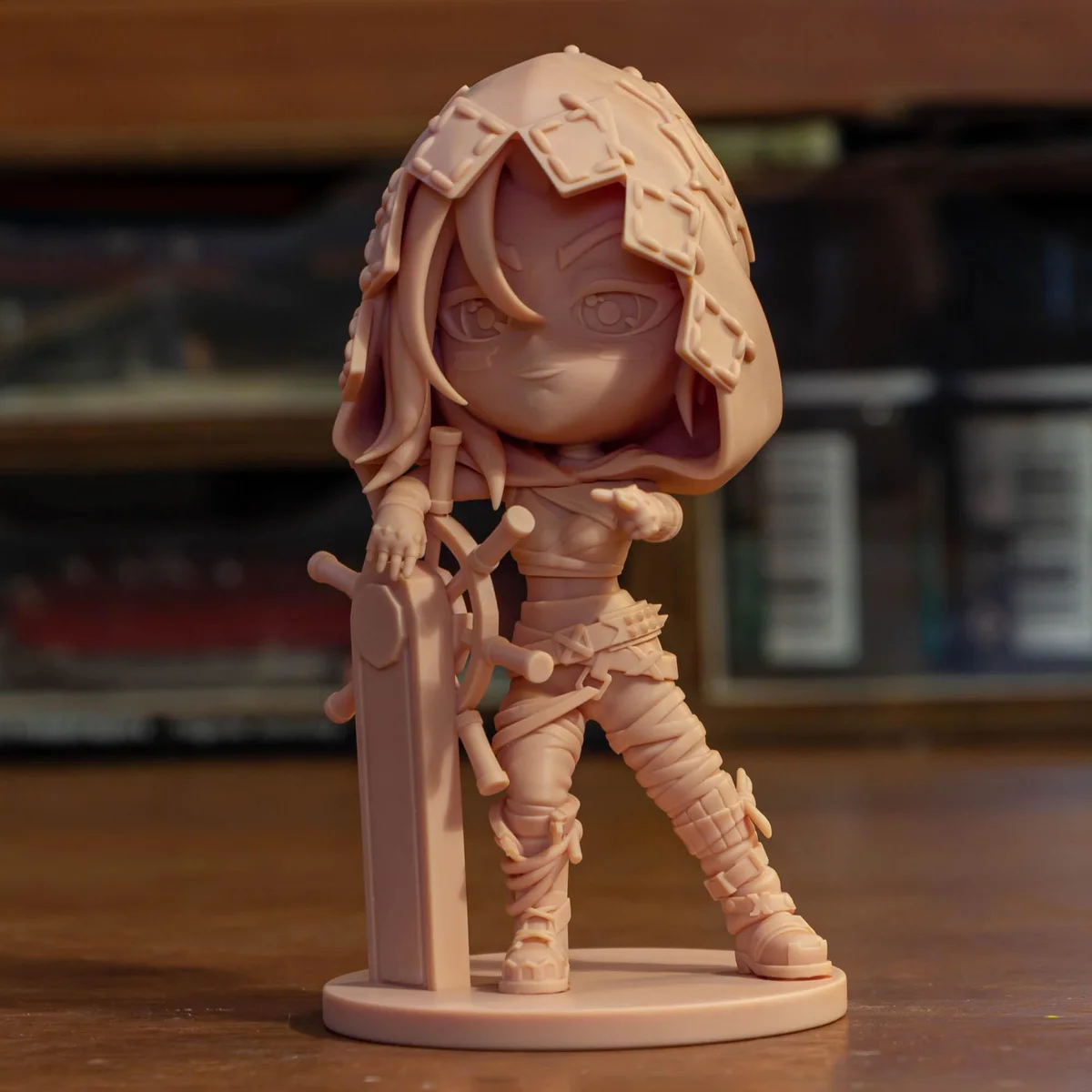 Jinx Chibi Zaun Anarchist Mini - Arcane League of Legends Unpainted Resin Chibi Figurine - 1/8 Scale 97mm 3.8in - 3D Printed Mini Statue — 9/9